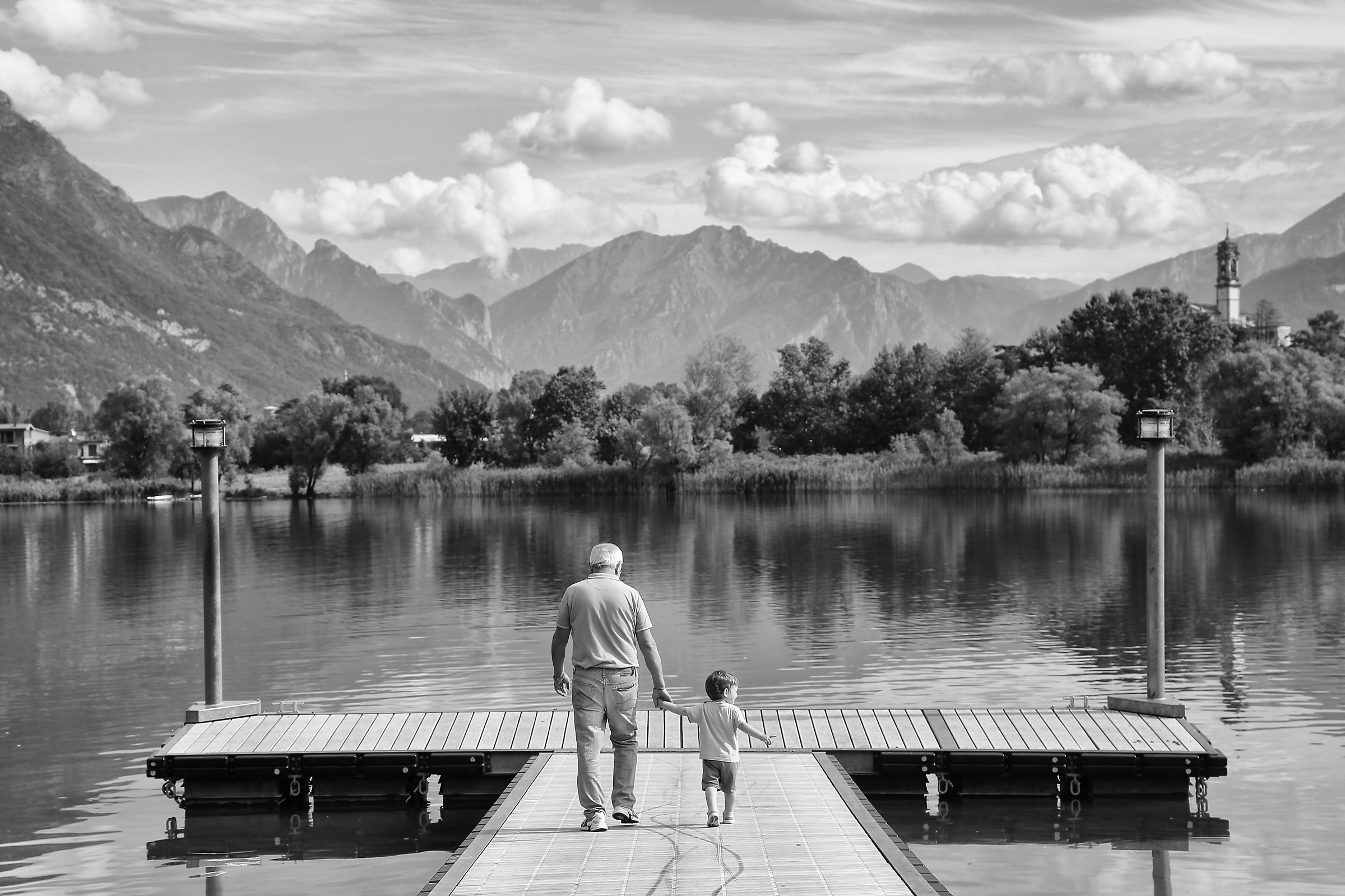Towards the end of the pier
