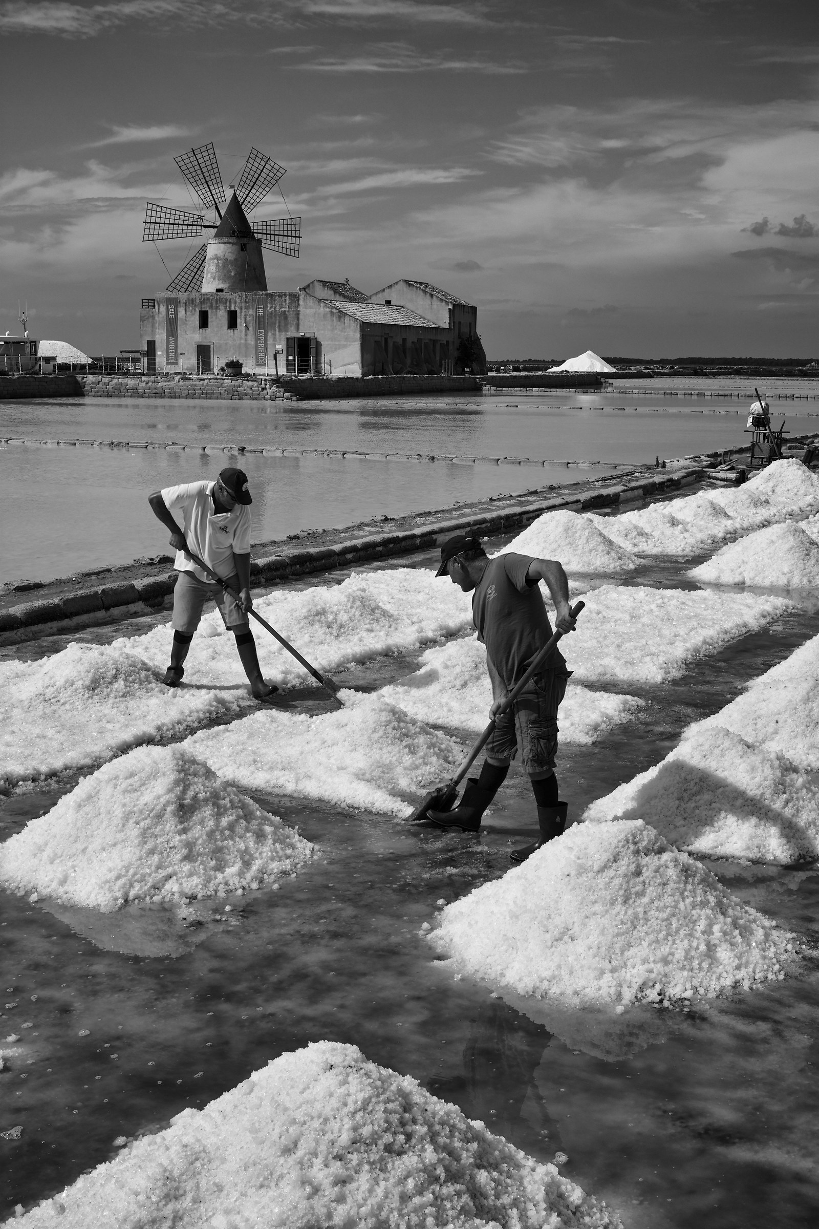 Portrait of salt workers.