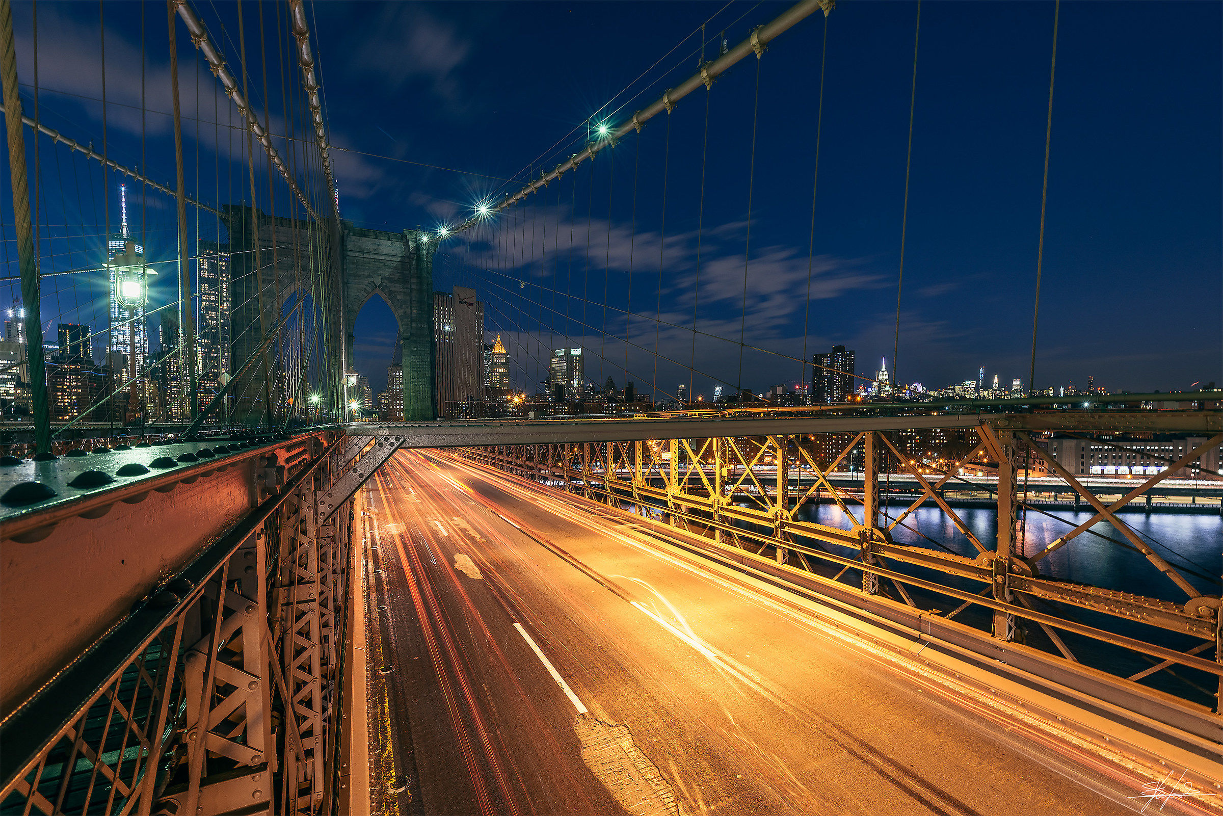 Night from the Brooklyn Bridge