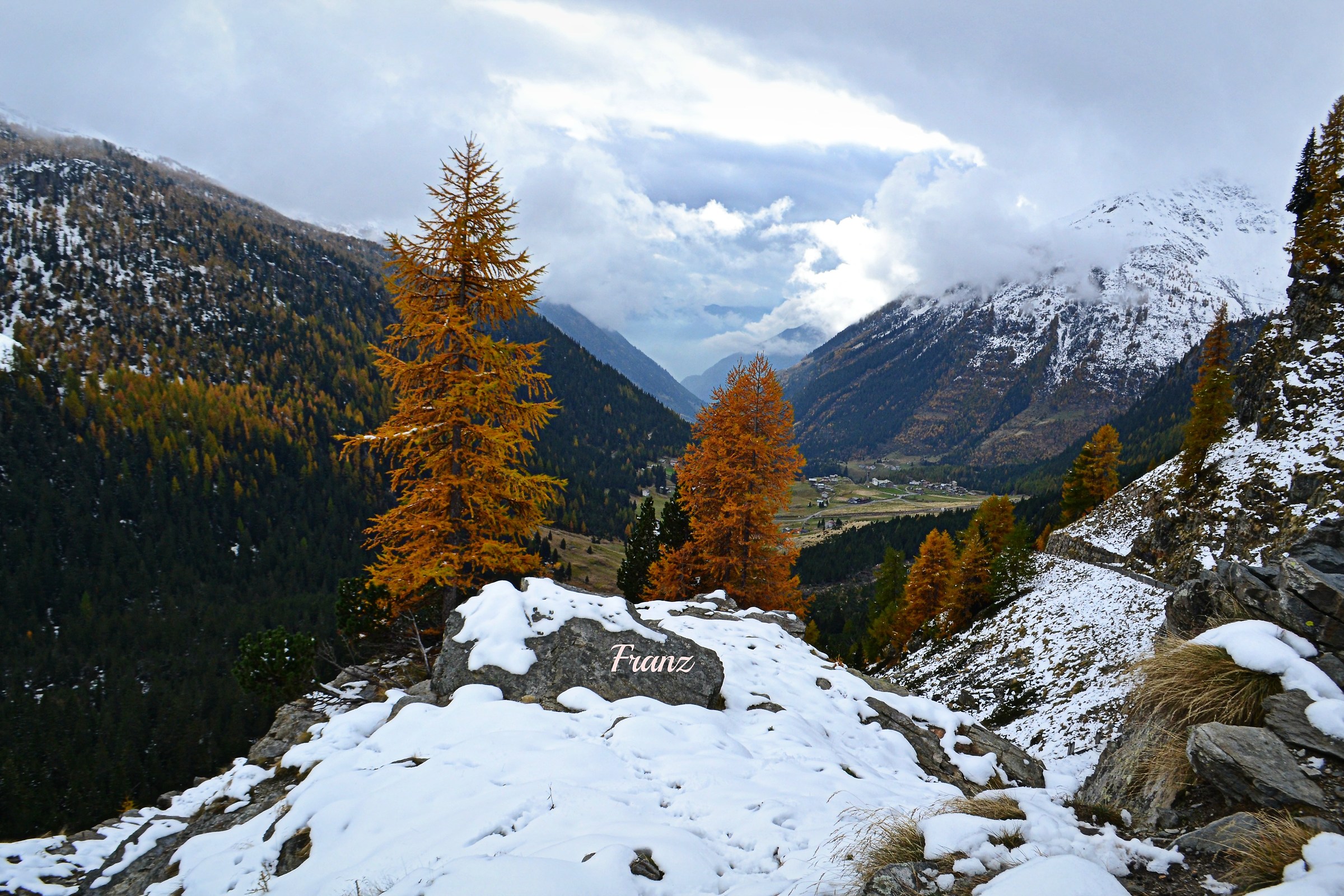 Autumnal panorama from Scalutina