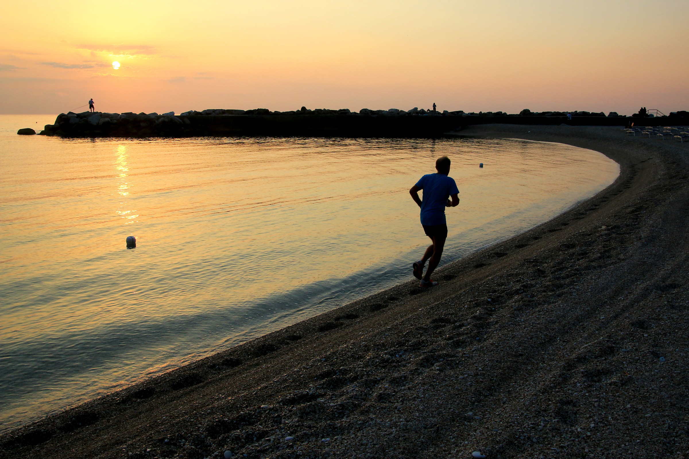 jogging a Spiaggia Urbani - Sirolo (an)