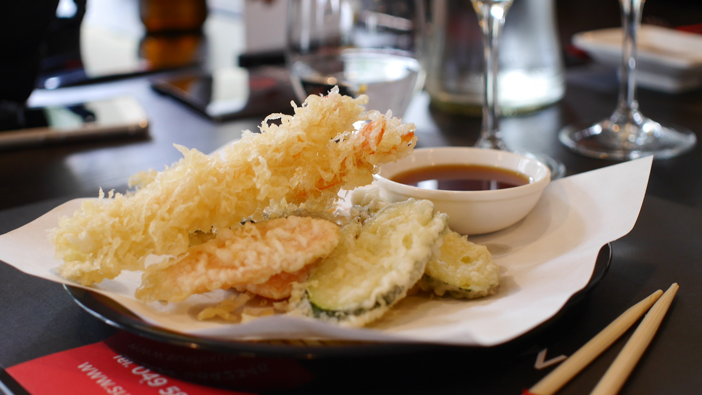 Fish and vegetable tempura