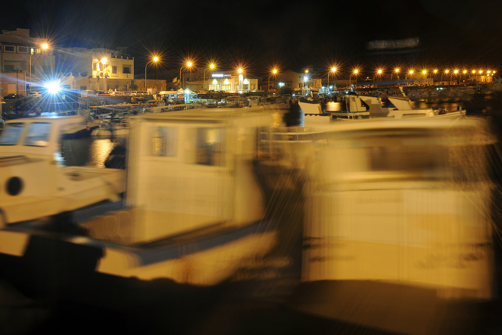 Lights in the harbor