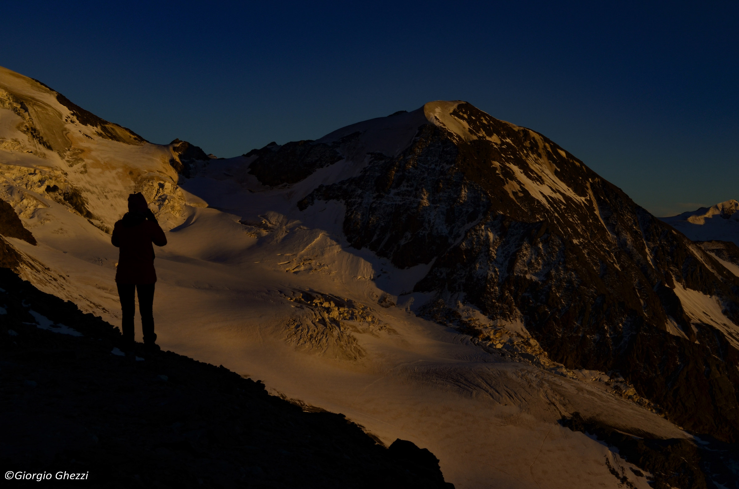 Sunset on the glacier