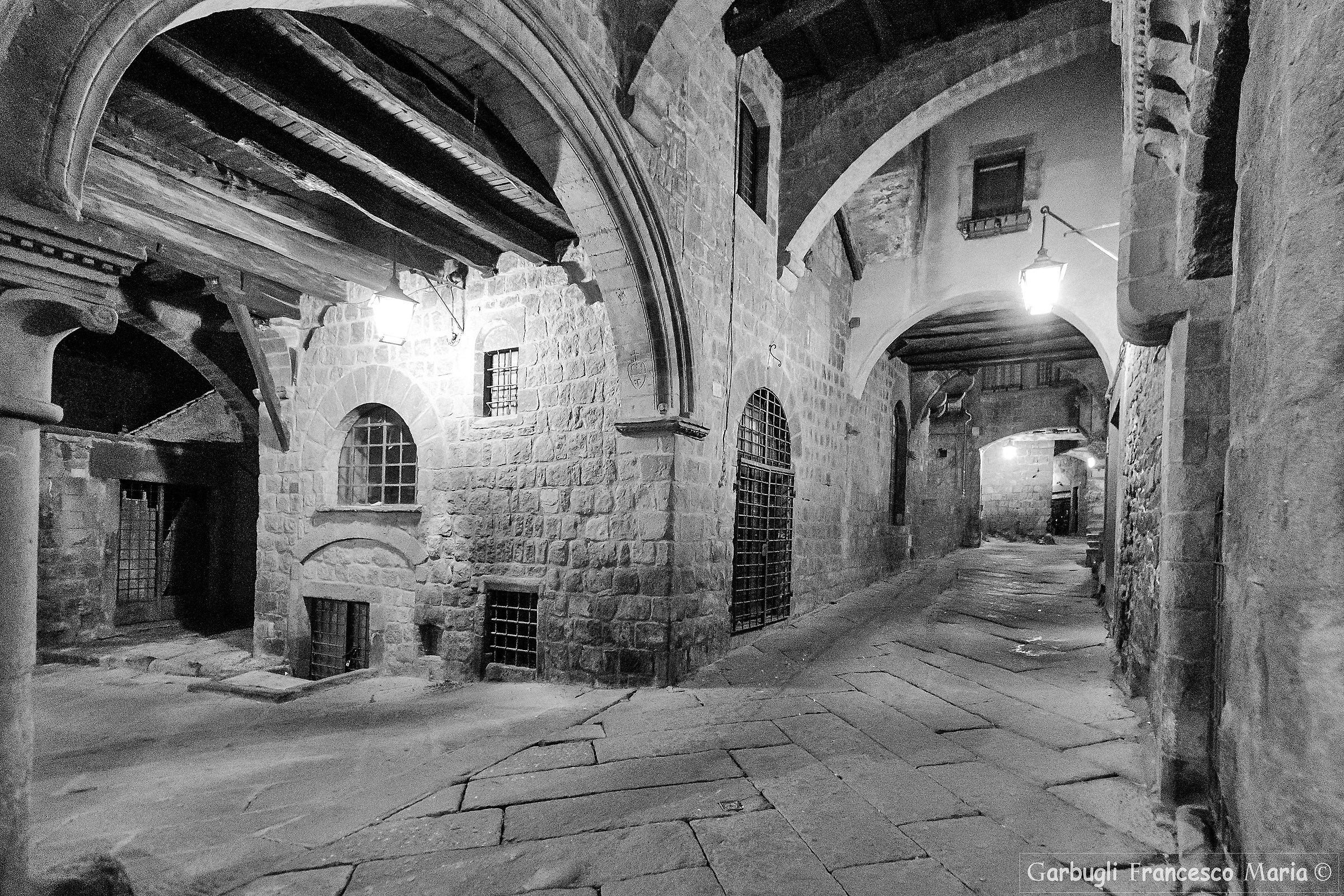 Medieval Viterbo by night