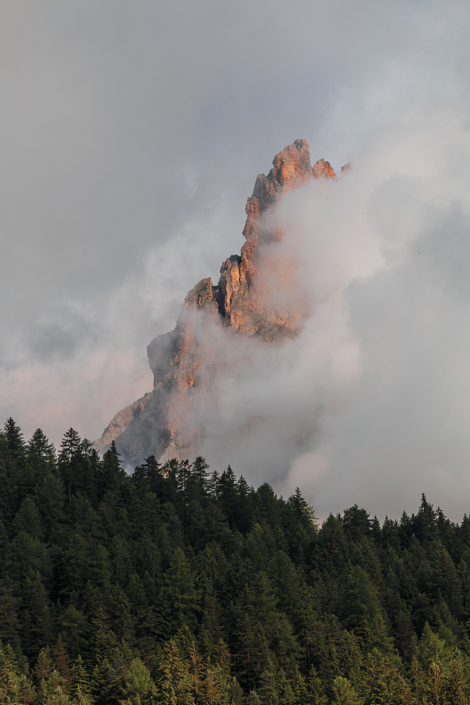 Alpenglow ... in the clouds.