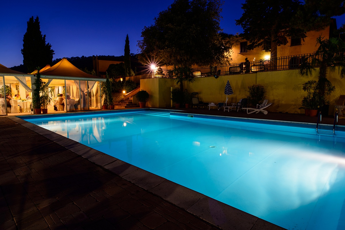 pool at night