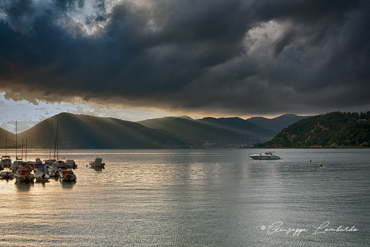 The sun caresses the mountains