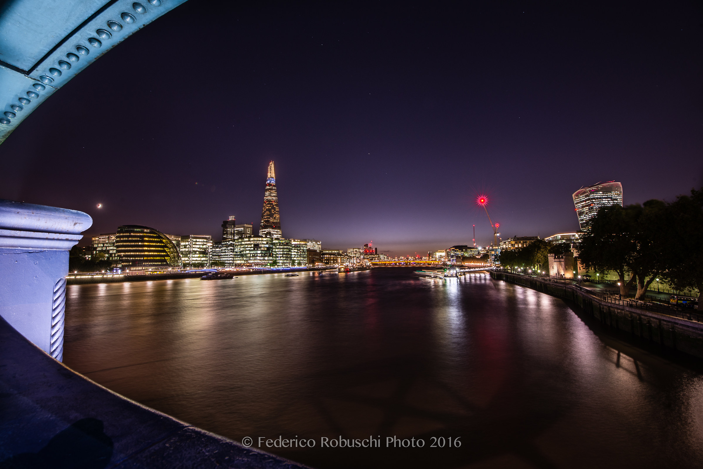 one eye on the Thames