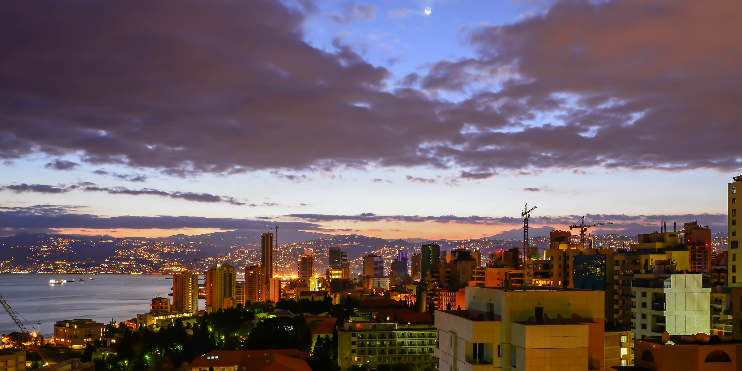 Colpi di notte della città Centro