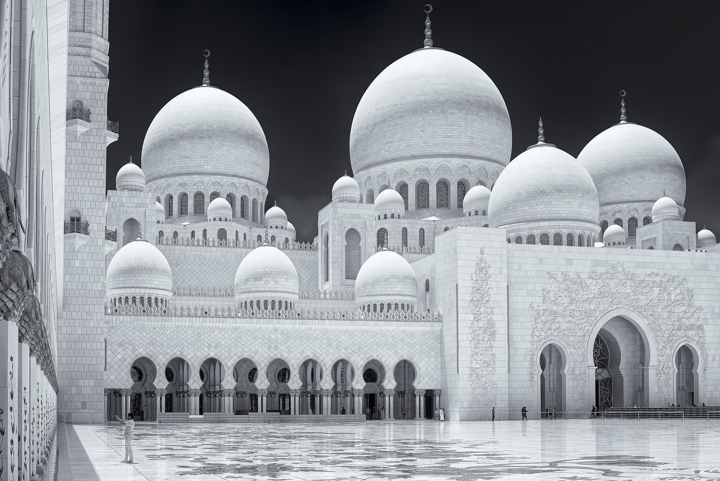 moschea sheikh al zayed abu dabi bw