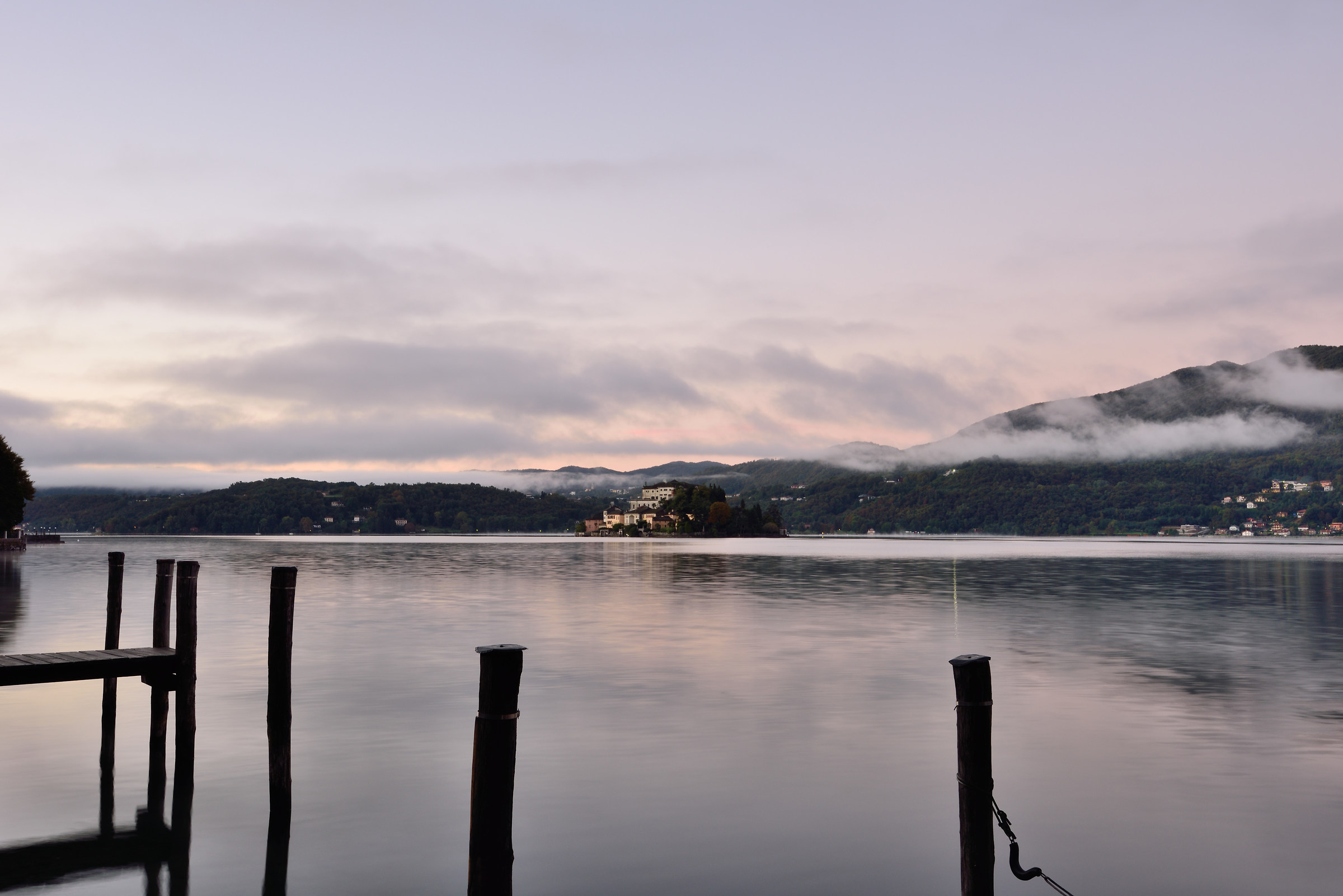 Lago d'Orta and San Giulio island in the background