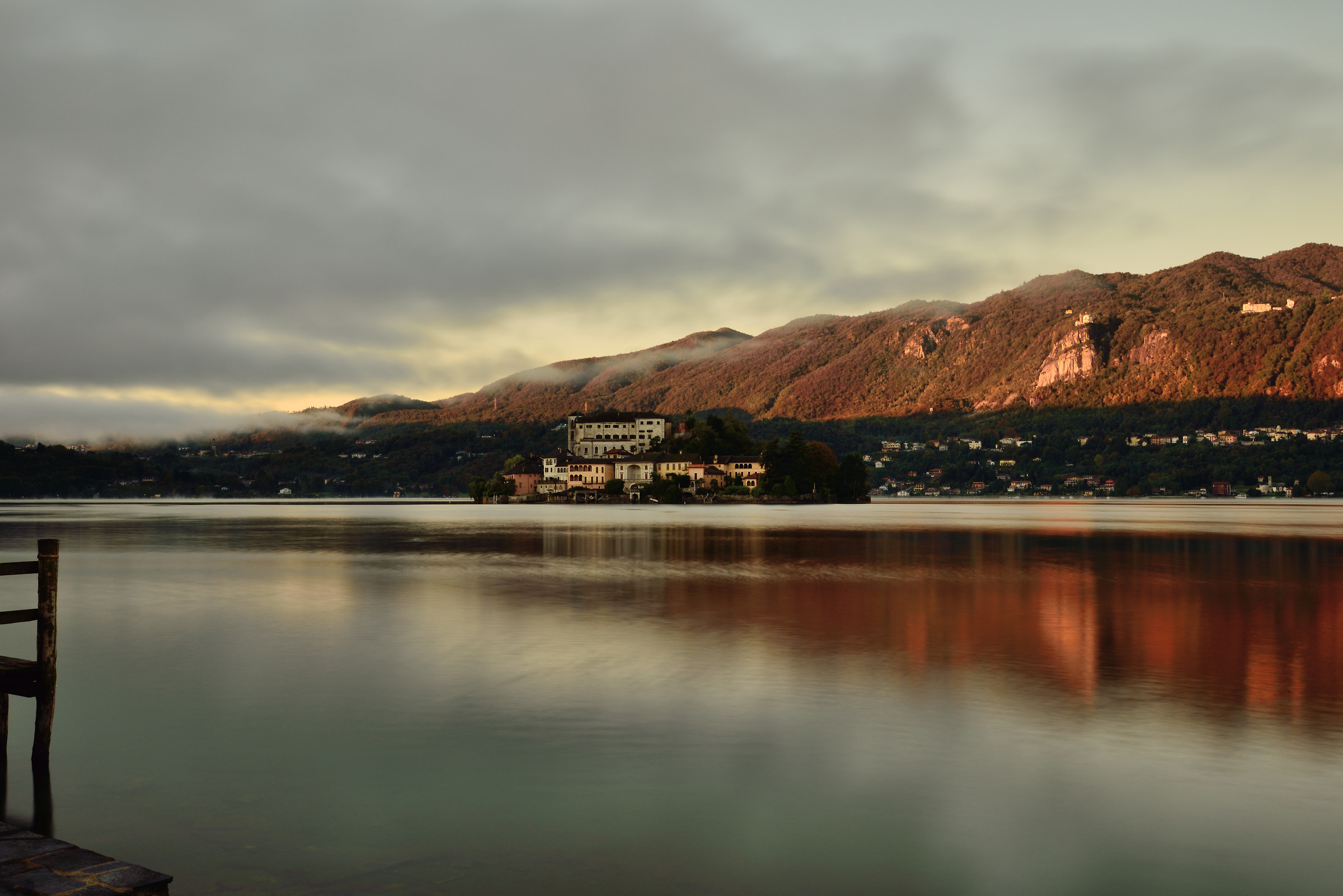 Lago d'Orta and San Giulio island in the background