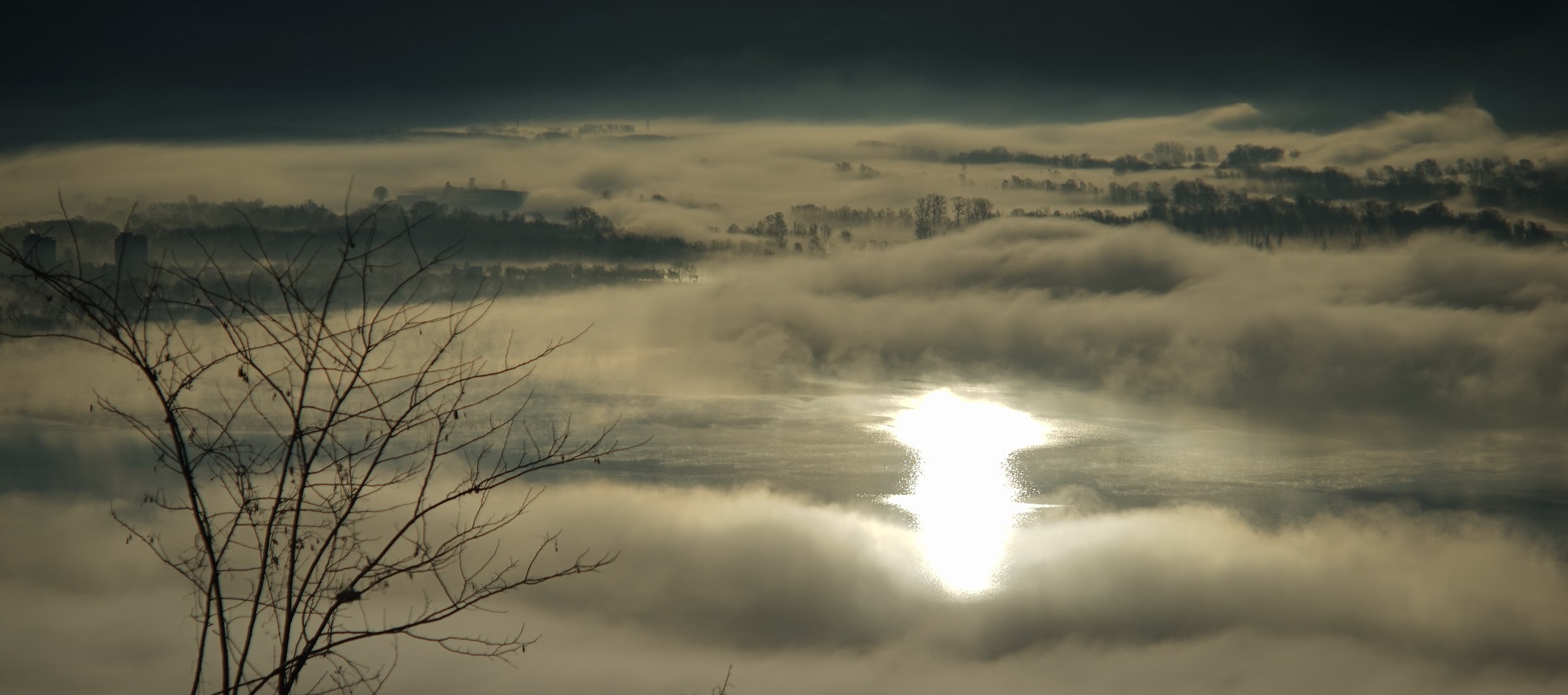 Sea fog on Lake Maggiore
