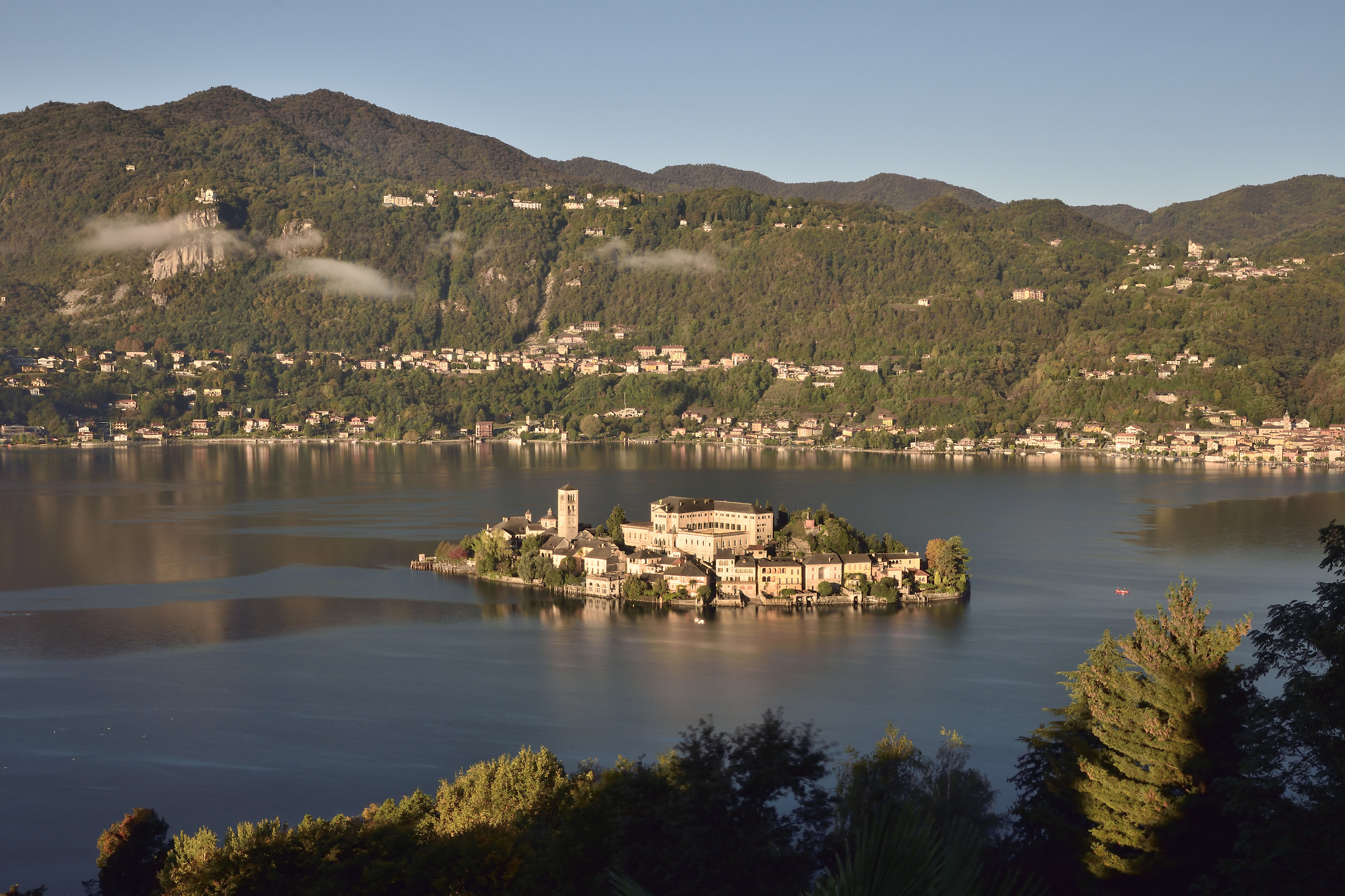 island of San Giulio from Sacro Monte di San Francesco