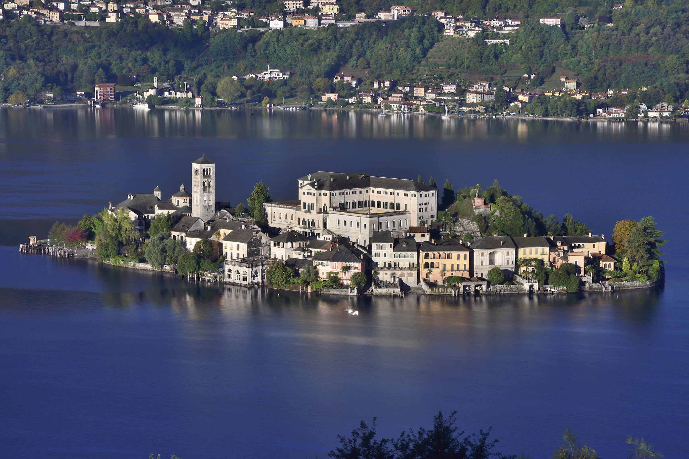 island of San Giulio from Sacro Monte di San Francesco