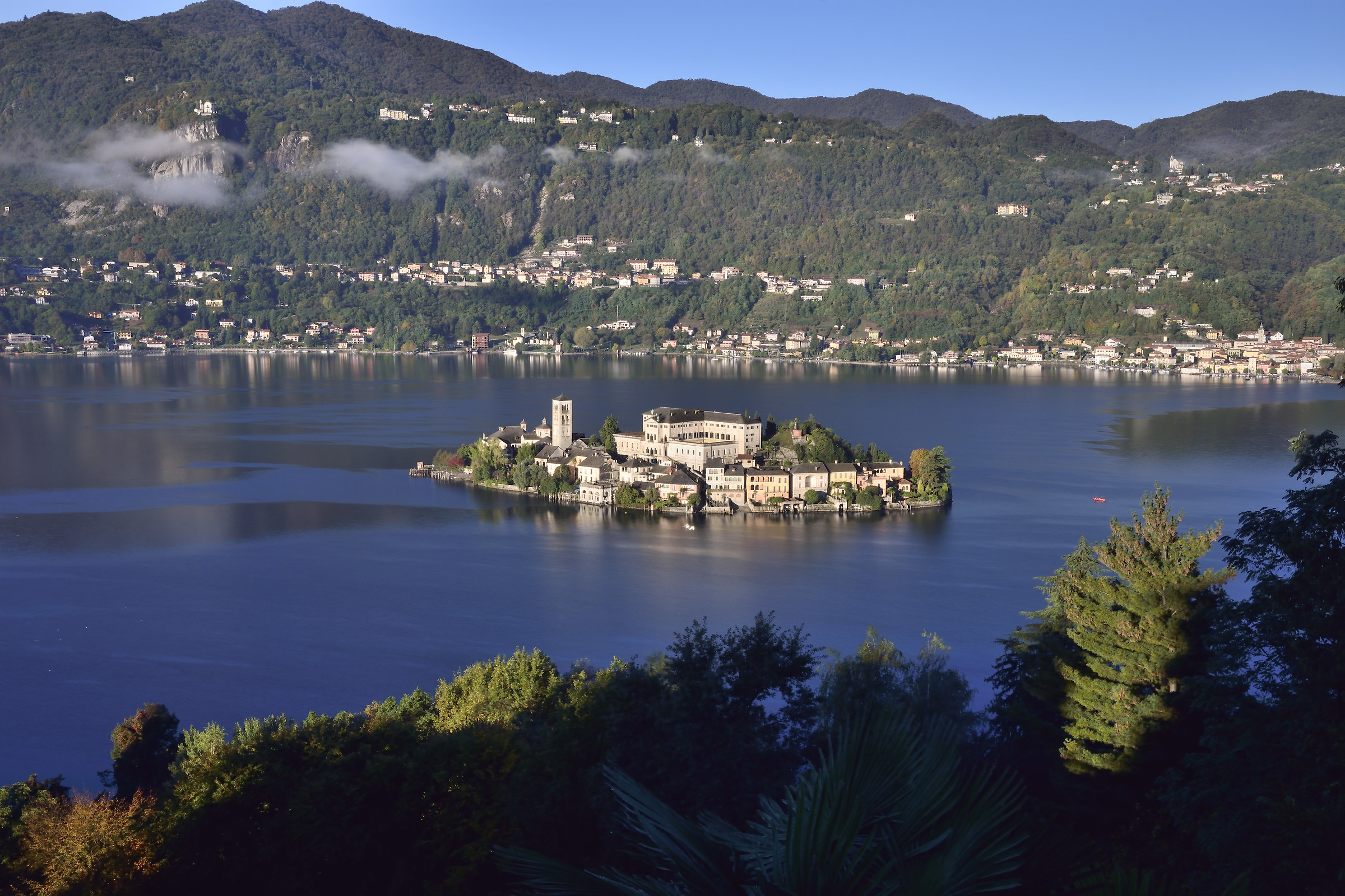 island of San Giulio from Sacro Monte di San Francesco