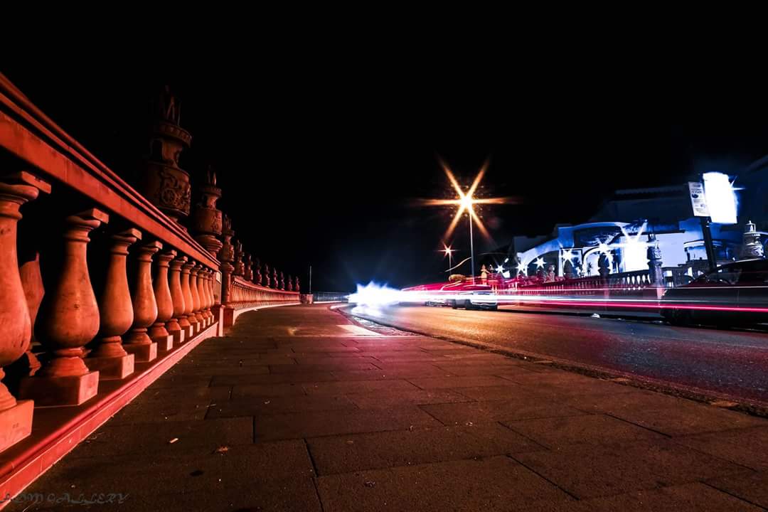 The evening artificial light