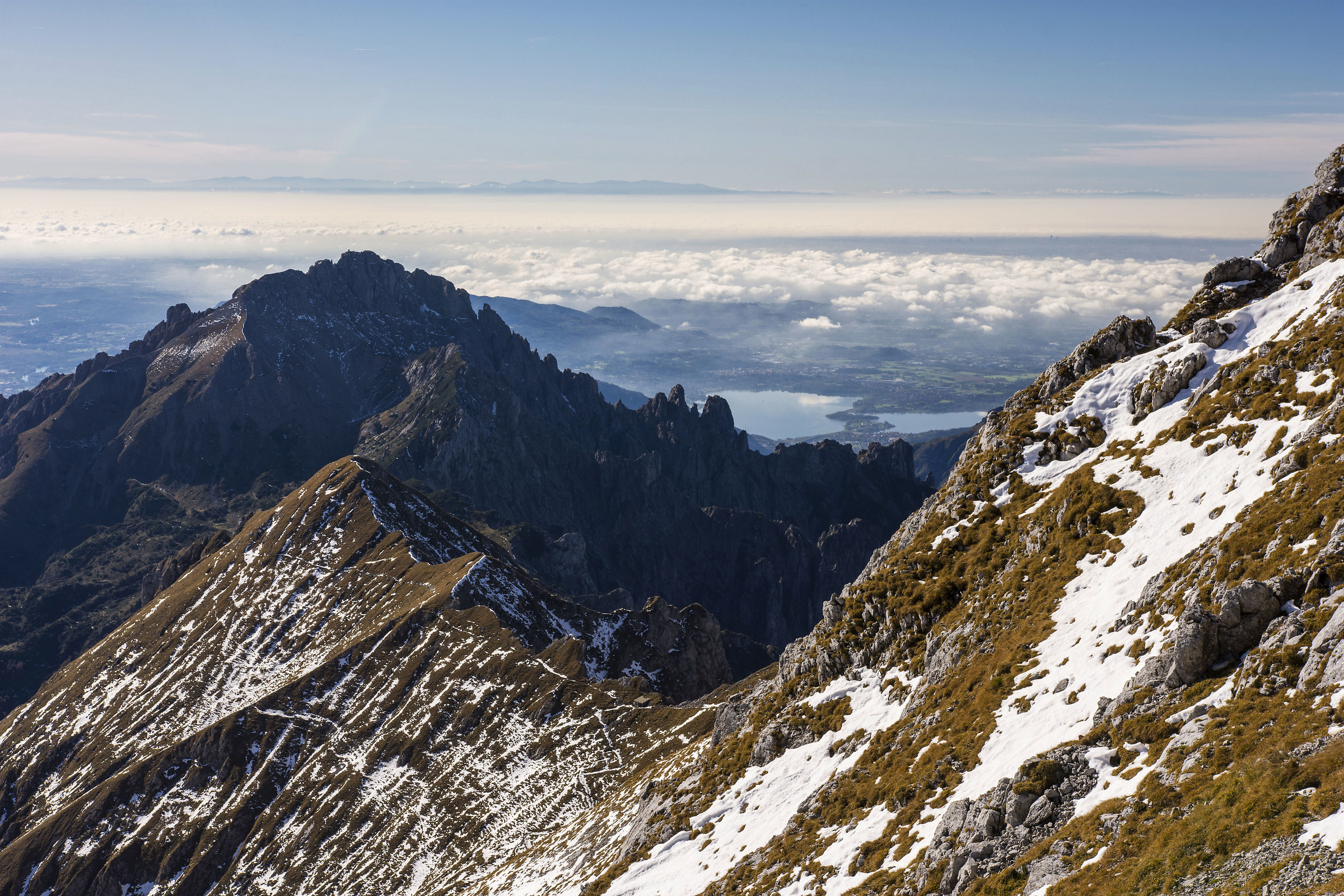Prima neve sulle Grigne