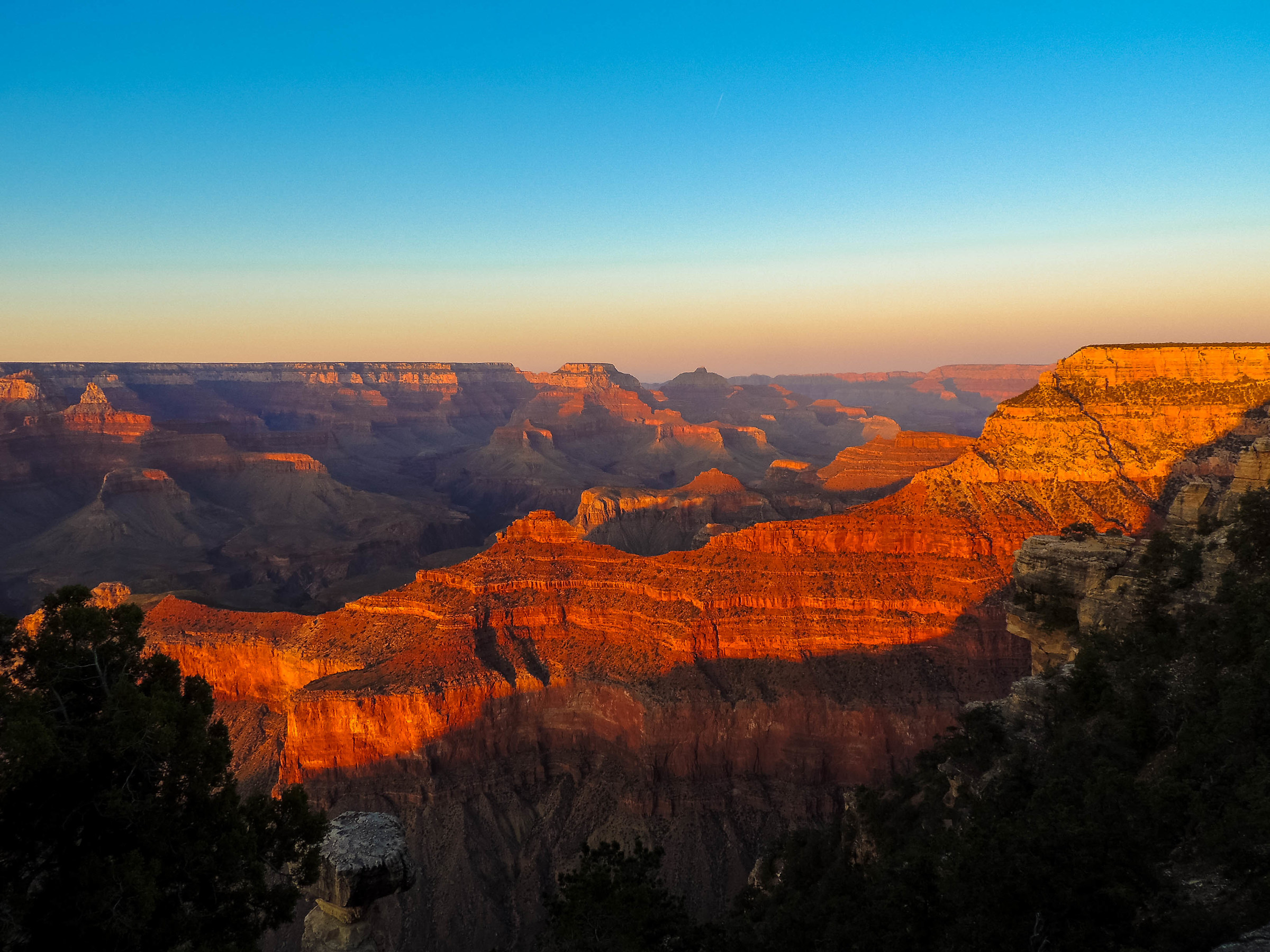 Sunset over the Grand Canyon