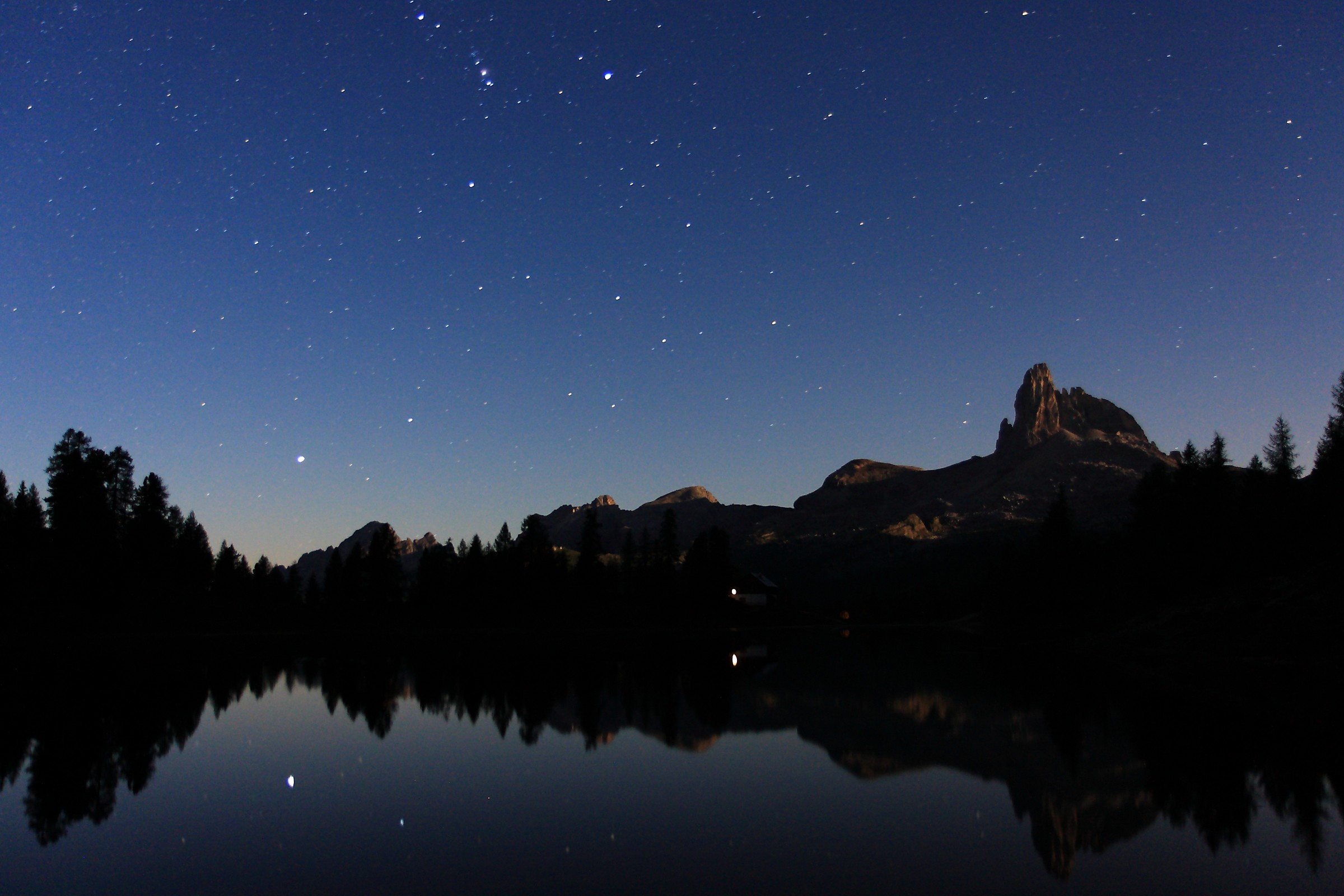 Notte al lago Federa