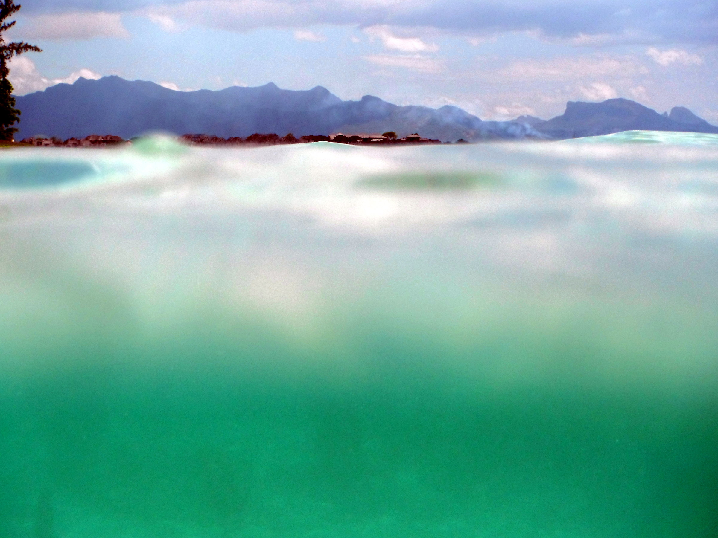 A surface of the water ....