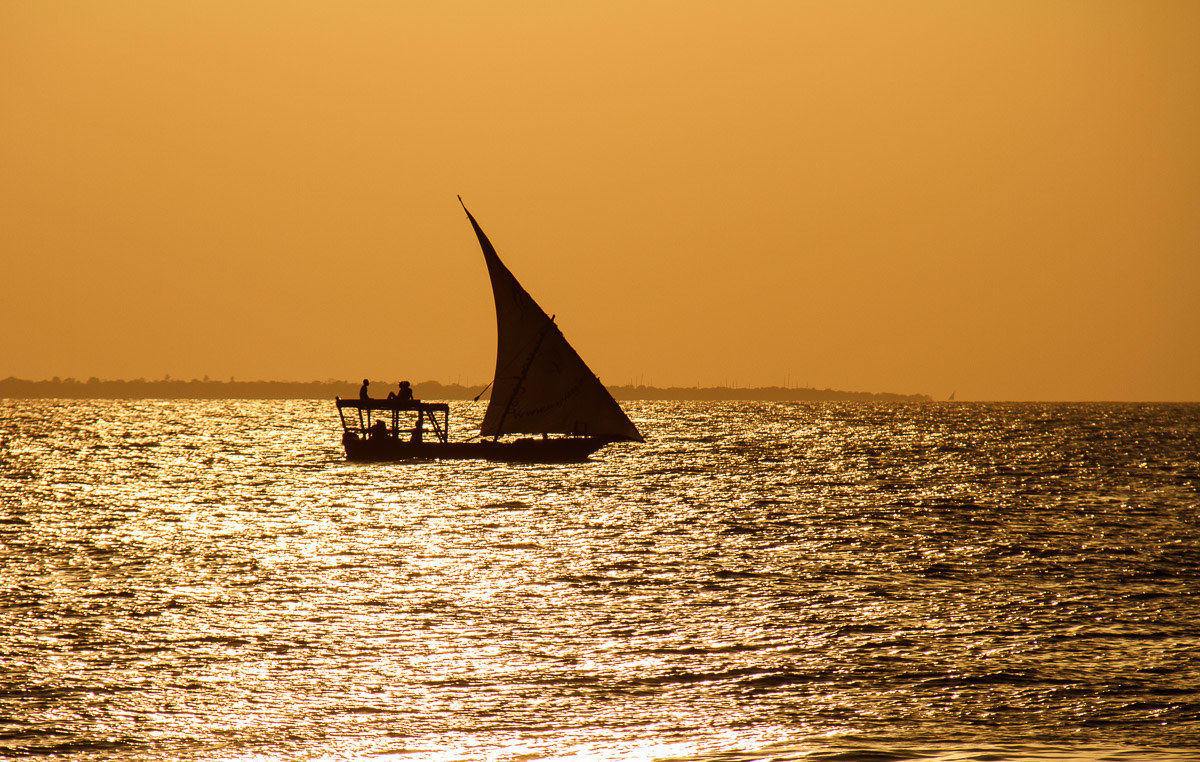 Boat at sunset