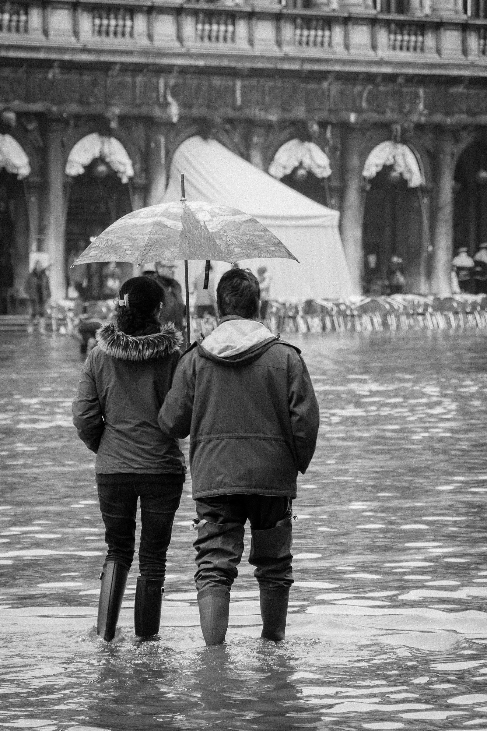 Tubando con l'acqua alta