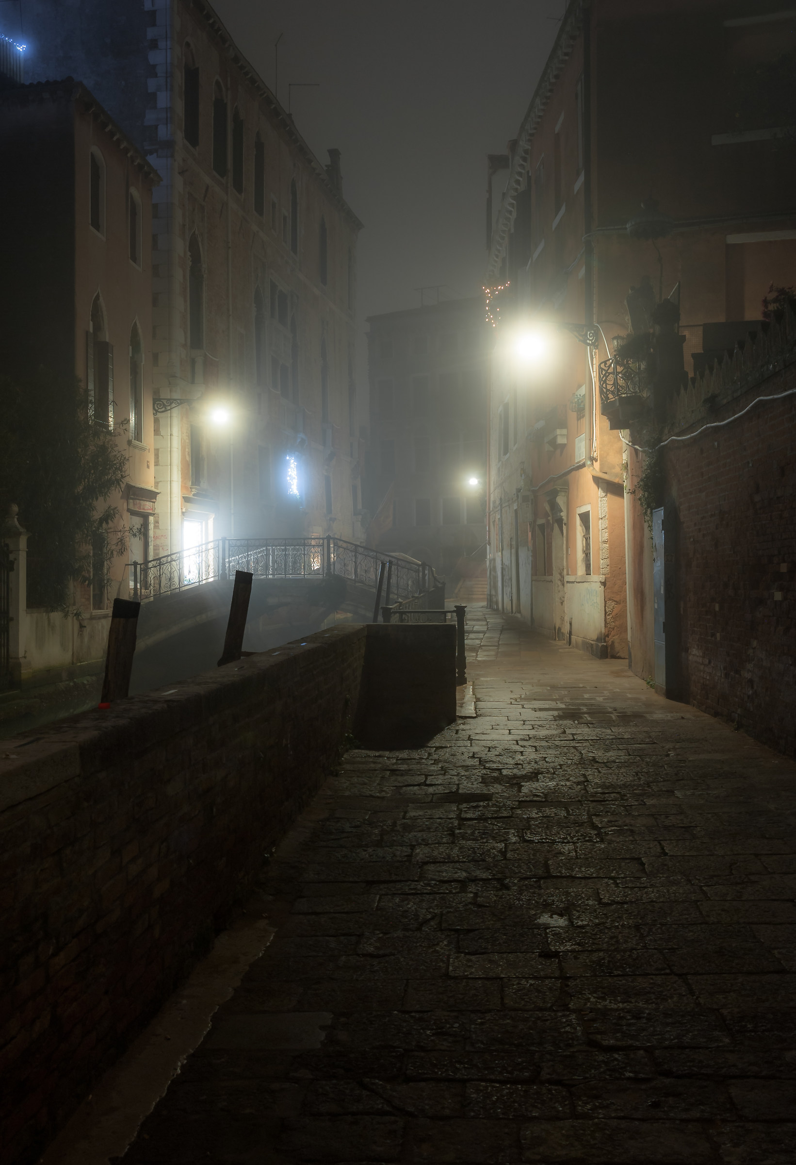 photos of the night, with mist ...