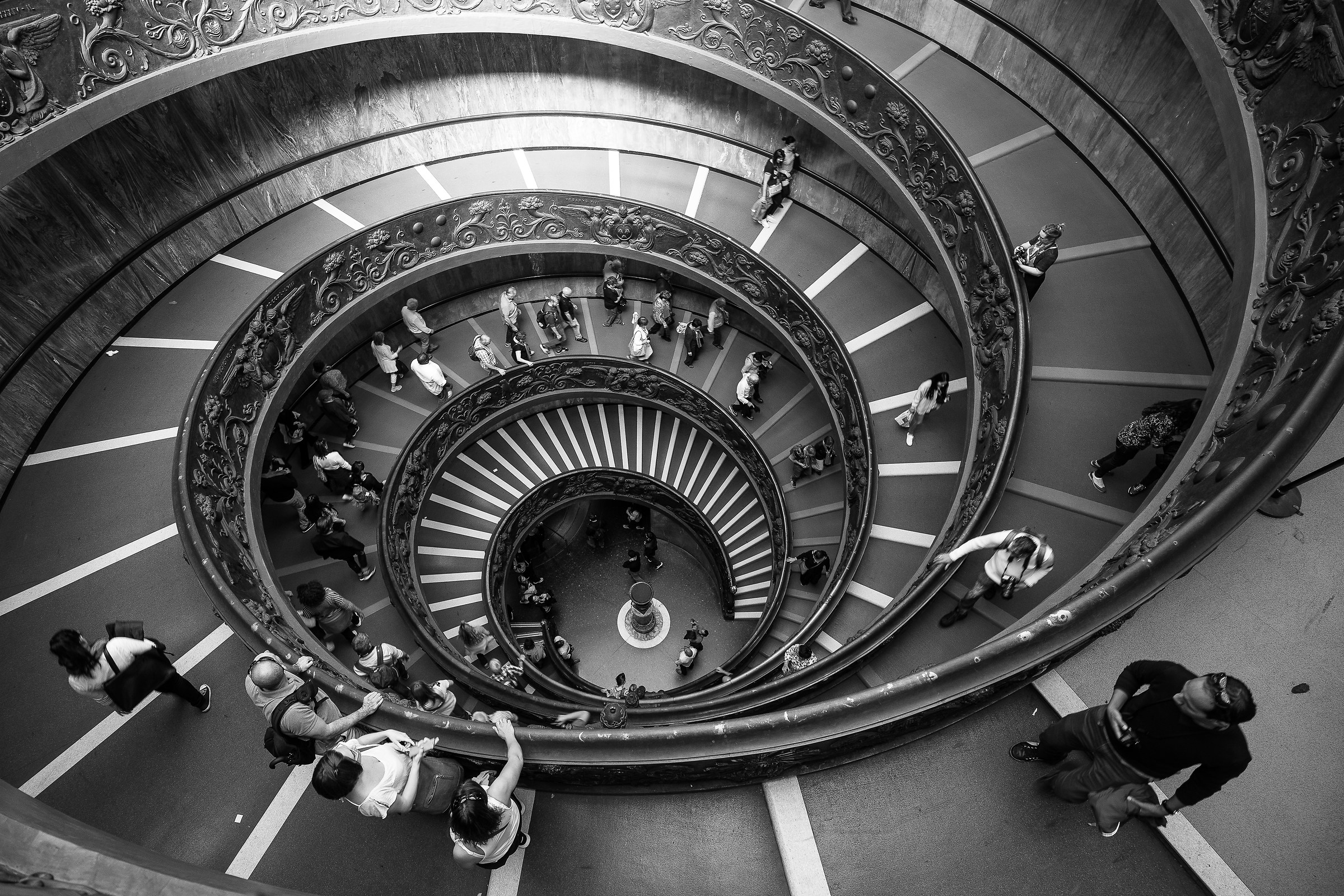 Scala Dei Musei Vaticani dall'alto.