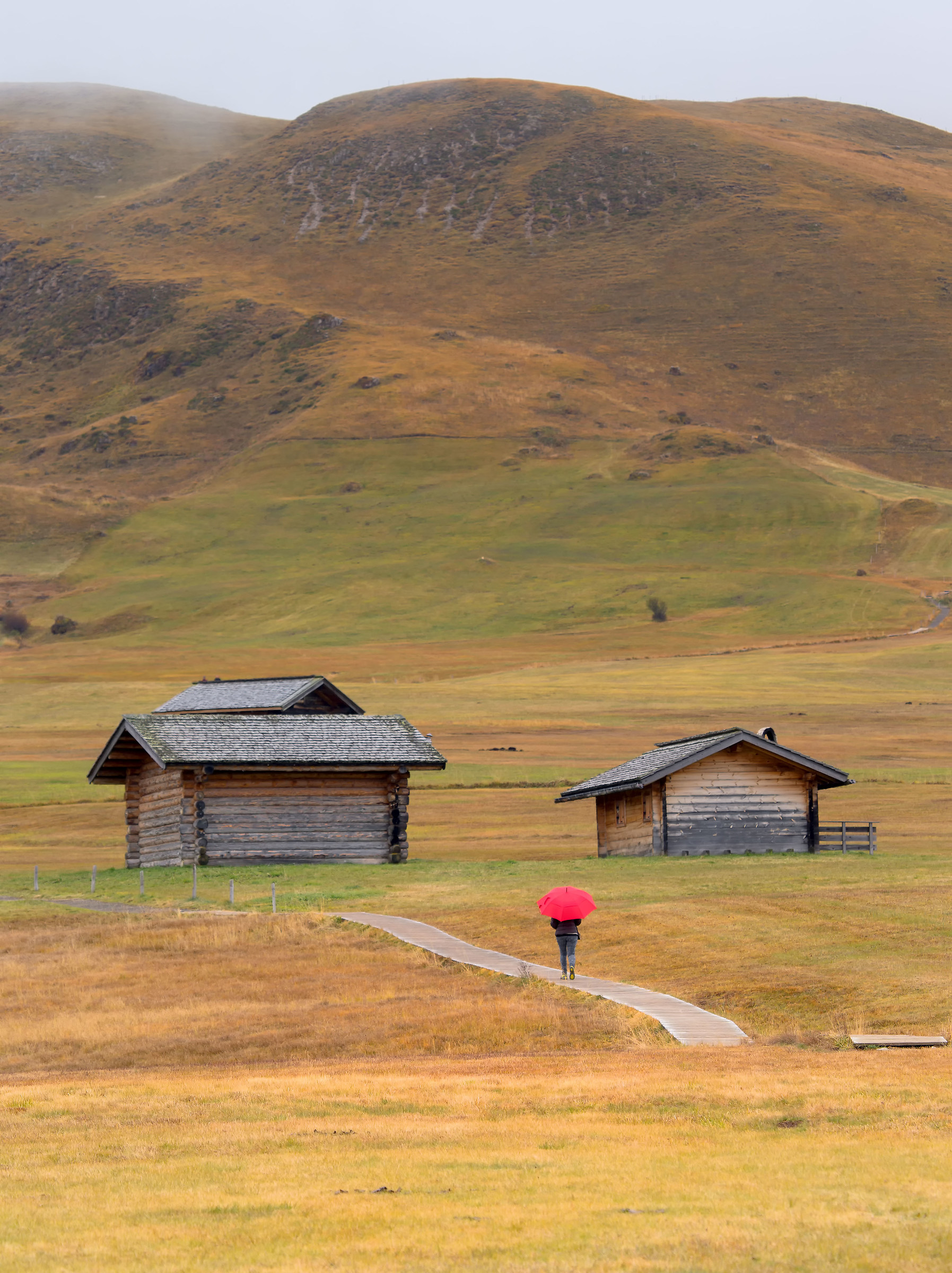 Strolling around the huts