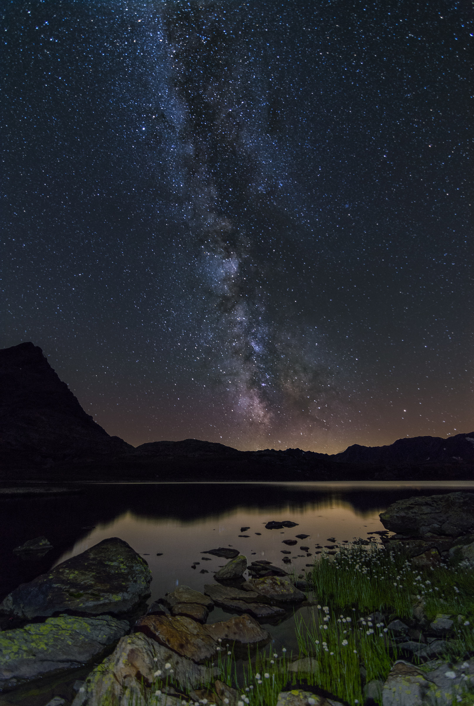 Milky Way and Lake White - Passo Gavia