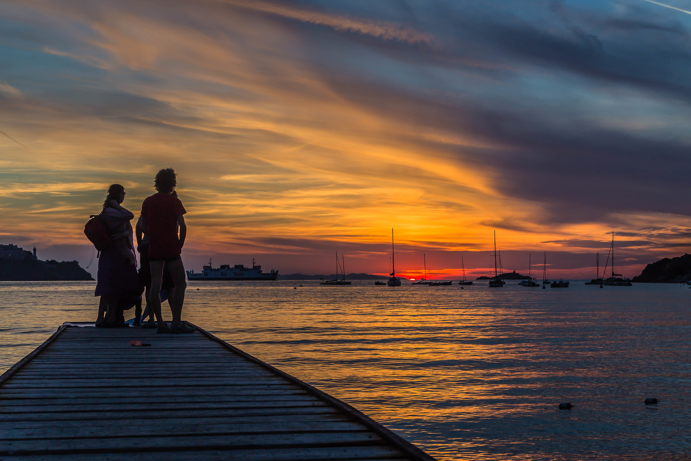 The afterglow of a day that ends