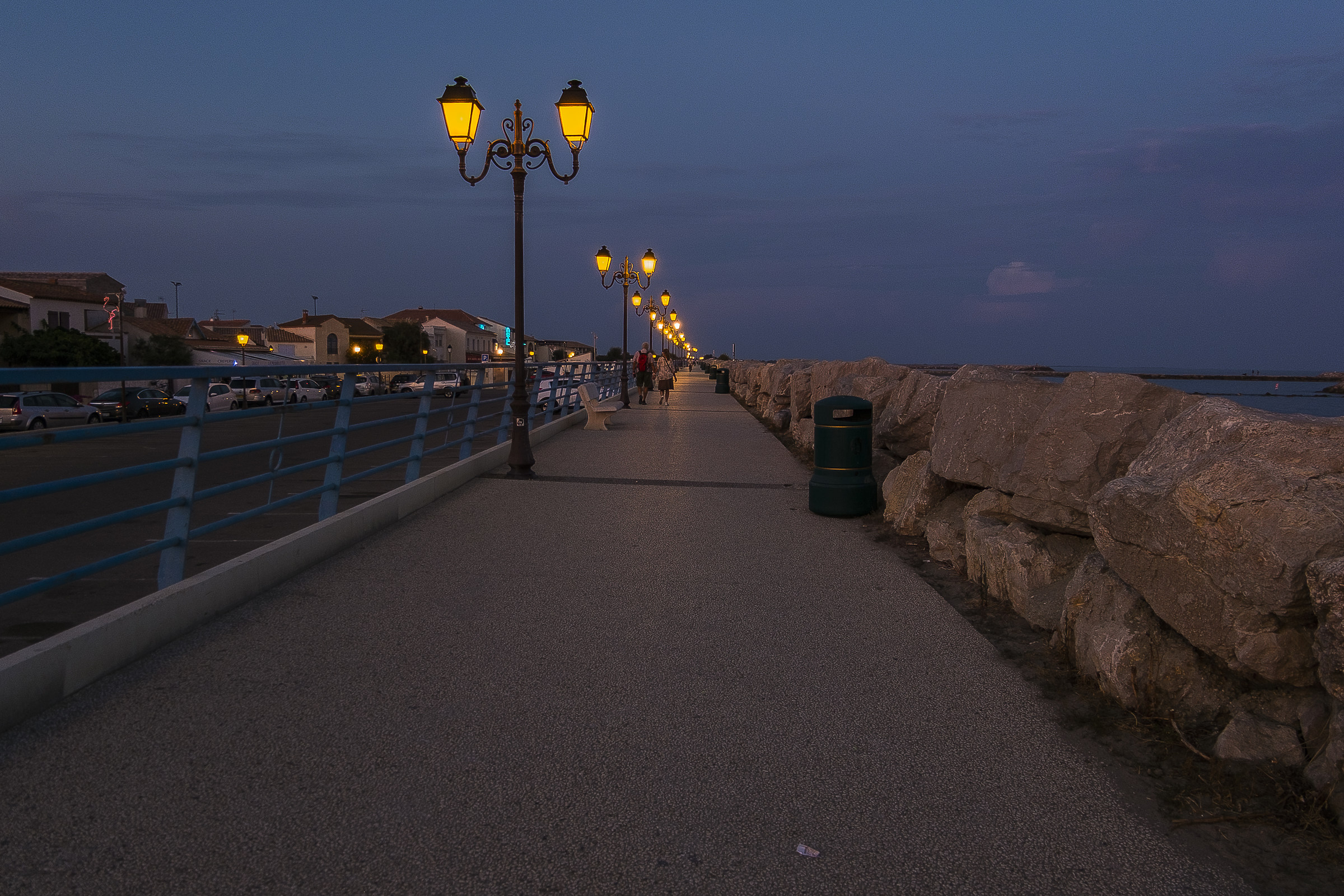 blue light in Sainte Marie de la Mer
