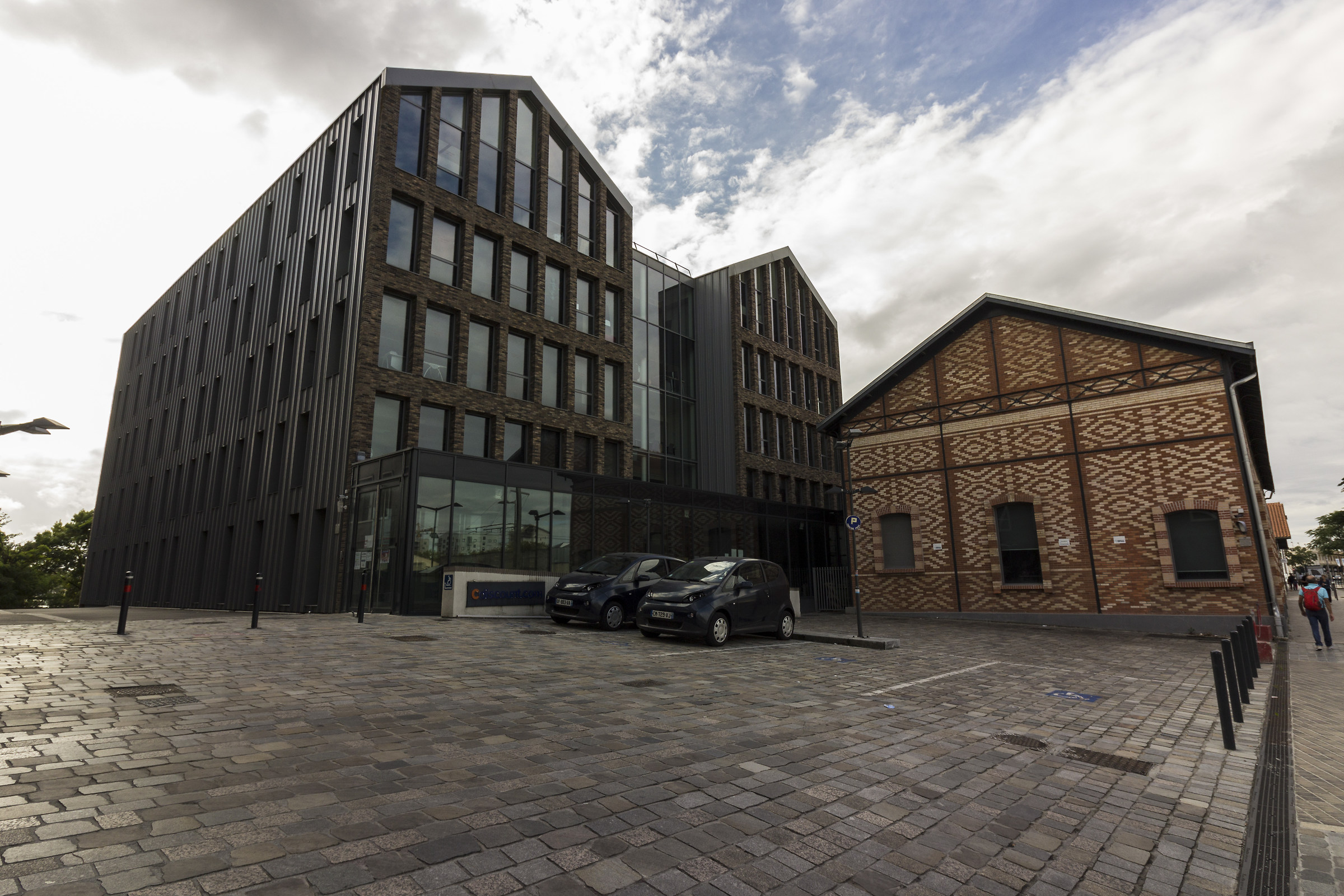 New and old buildings on the dock