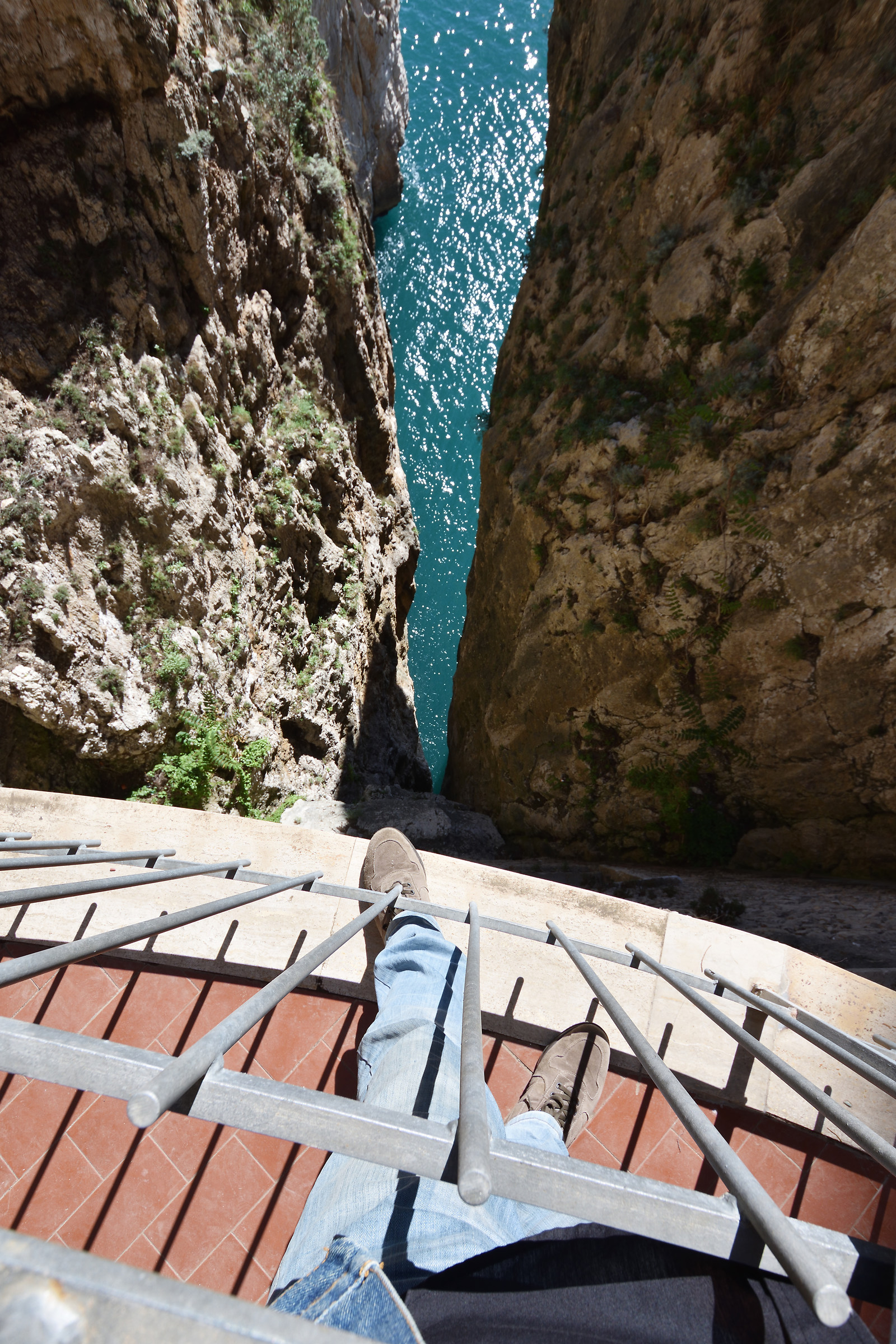 Downward view from the dome ..