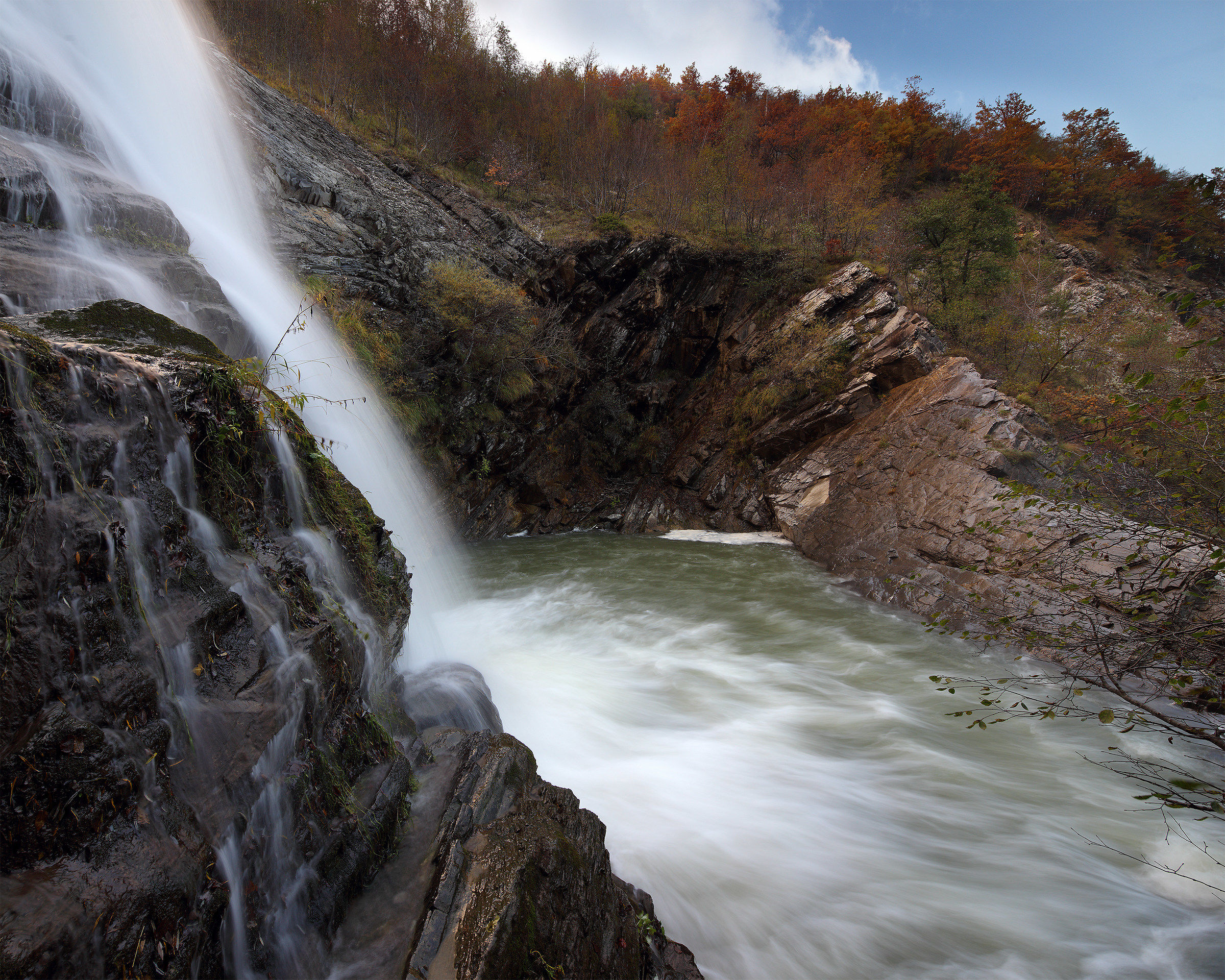 the Golfarone waterfall