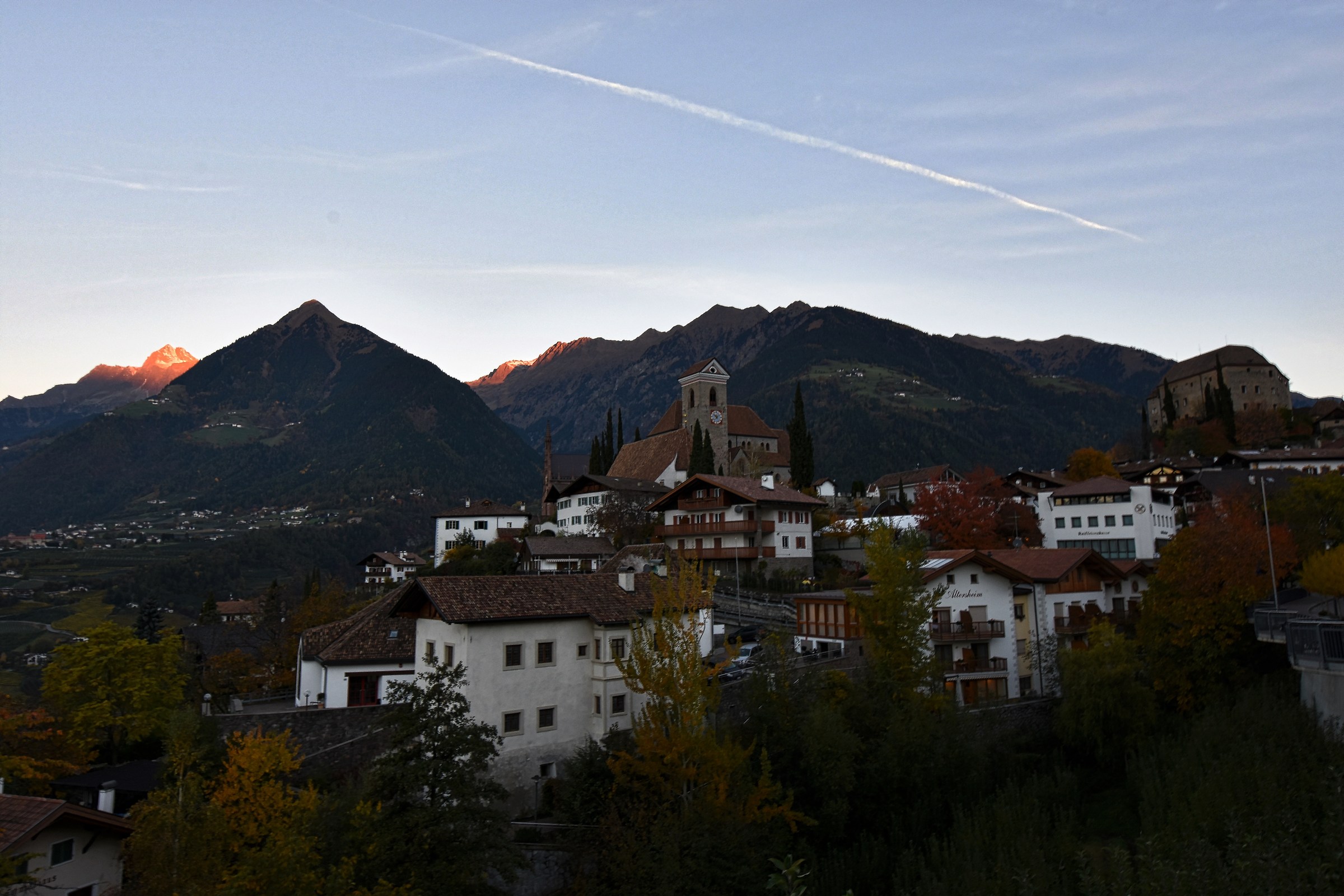 Sunrise in Scena Meran Southtyrol Italy