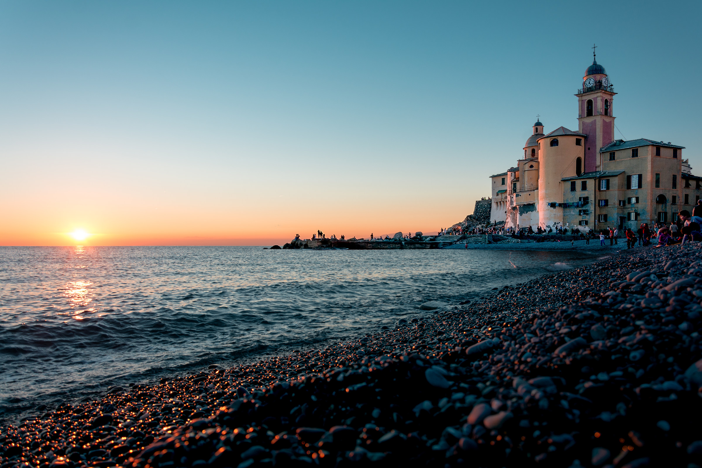 The stands in the front row