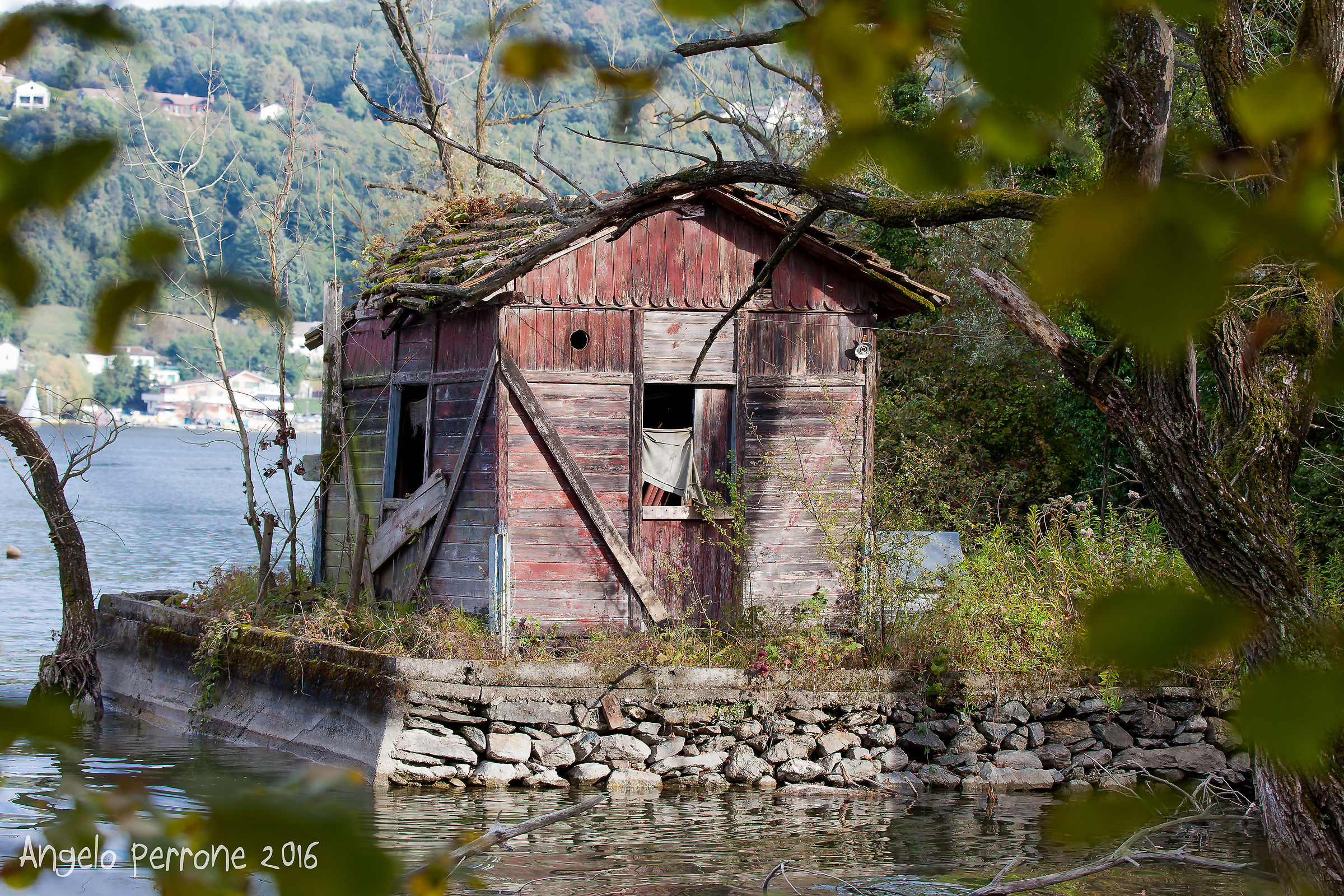Shed on the lake. avigliana