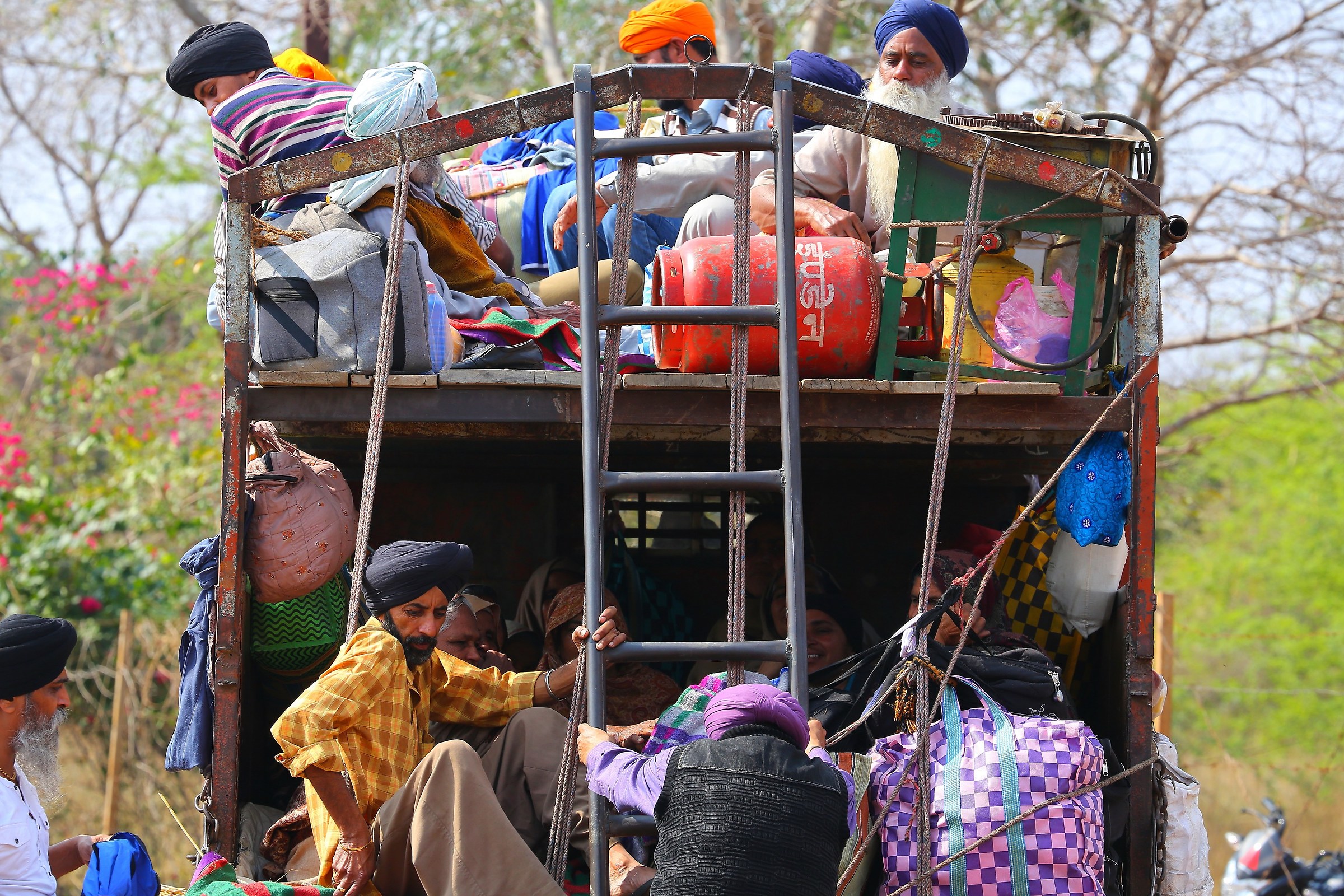 Bus e due piani in India.(Orcha)