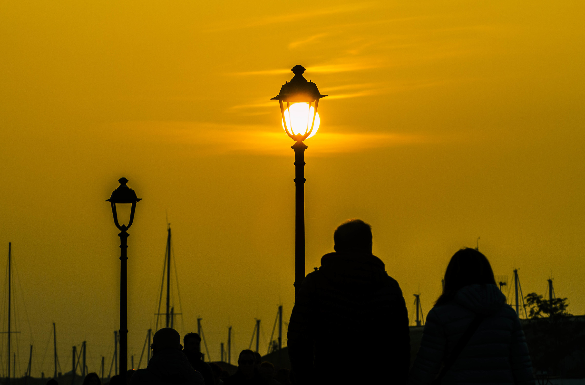 shadows in the evening