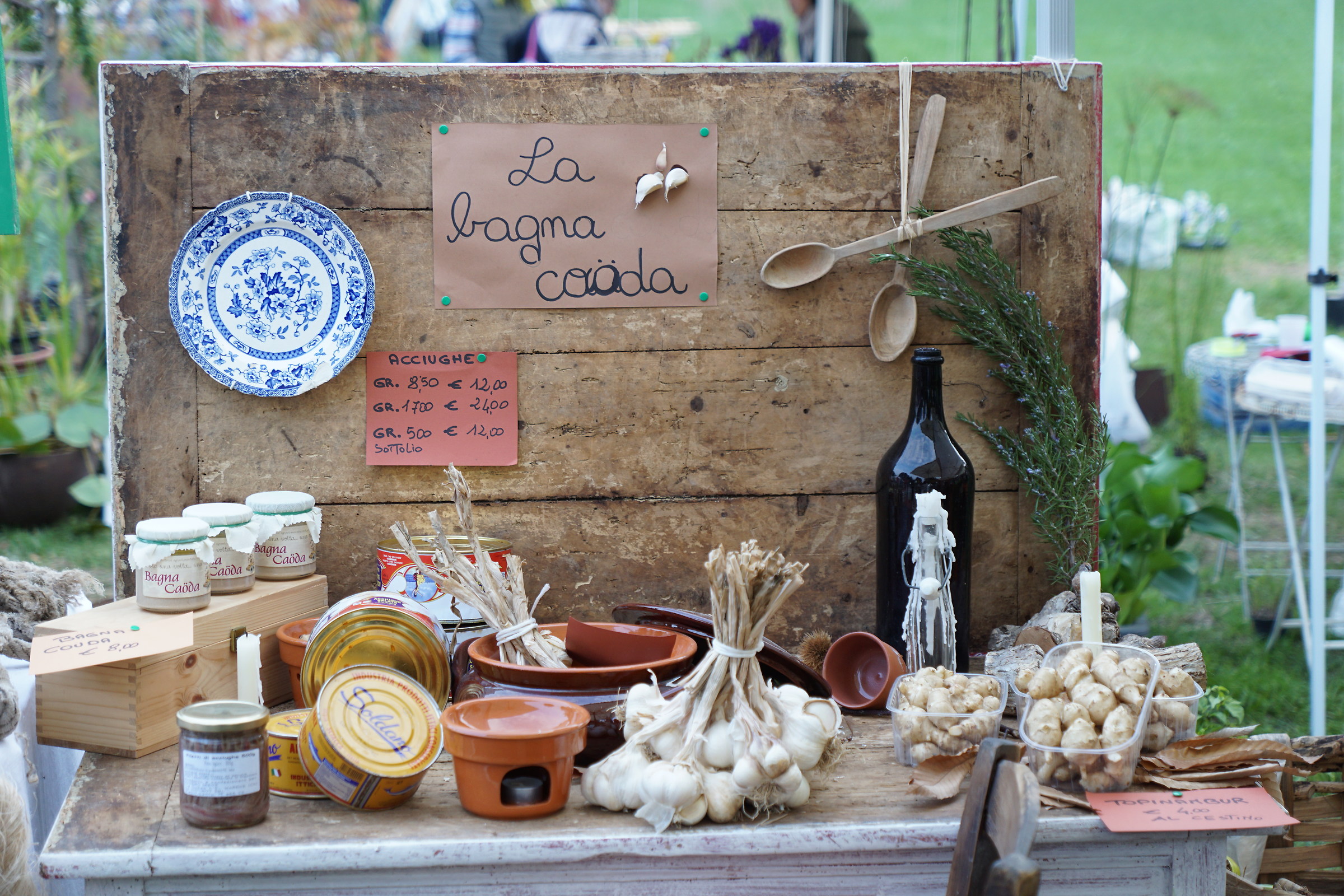 at table in Piedmont