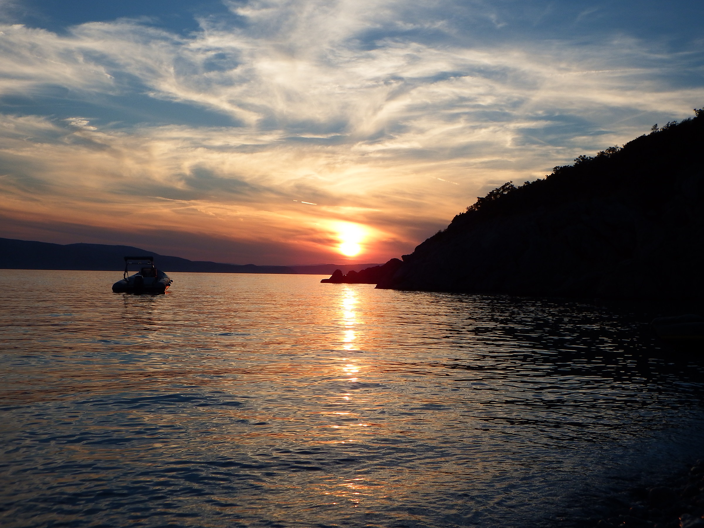 at nightfall, lights and shadows