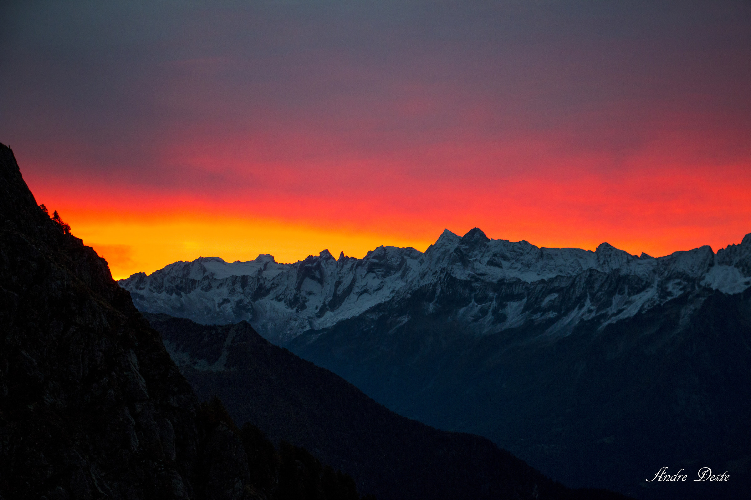 Il cielo si infiamma :) alba sulle cime