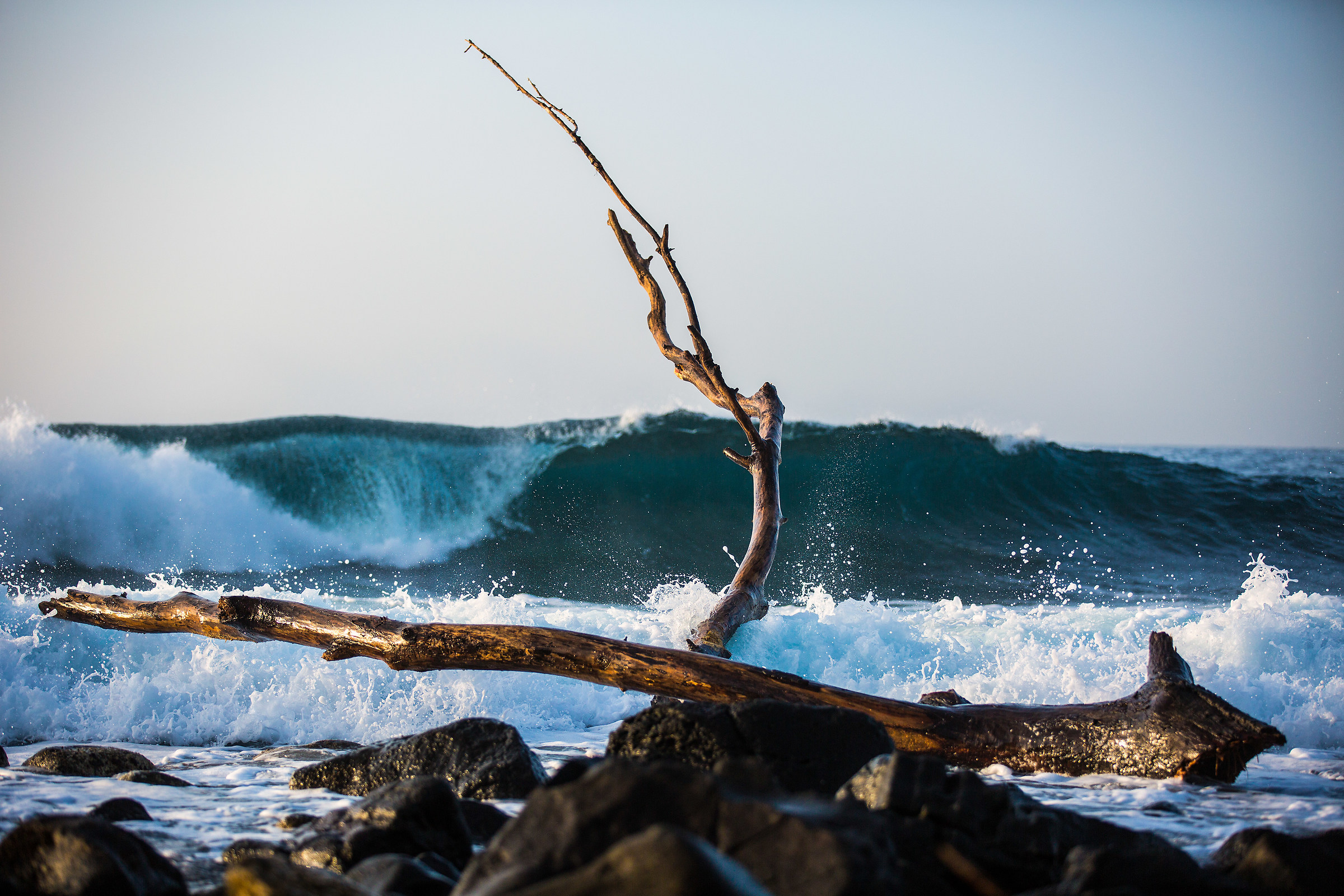 on Tue stormy leads to the shore ....