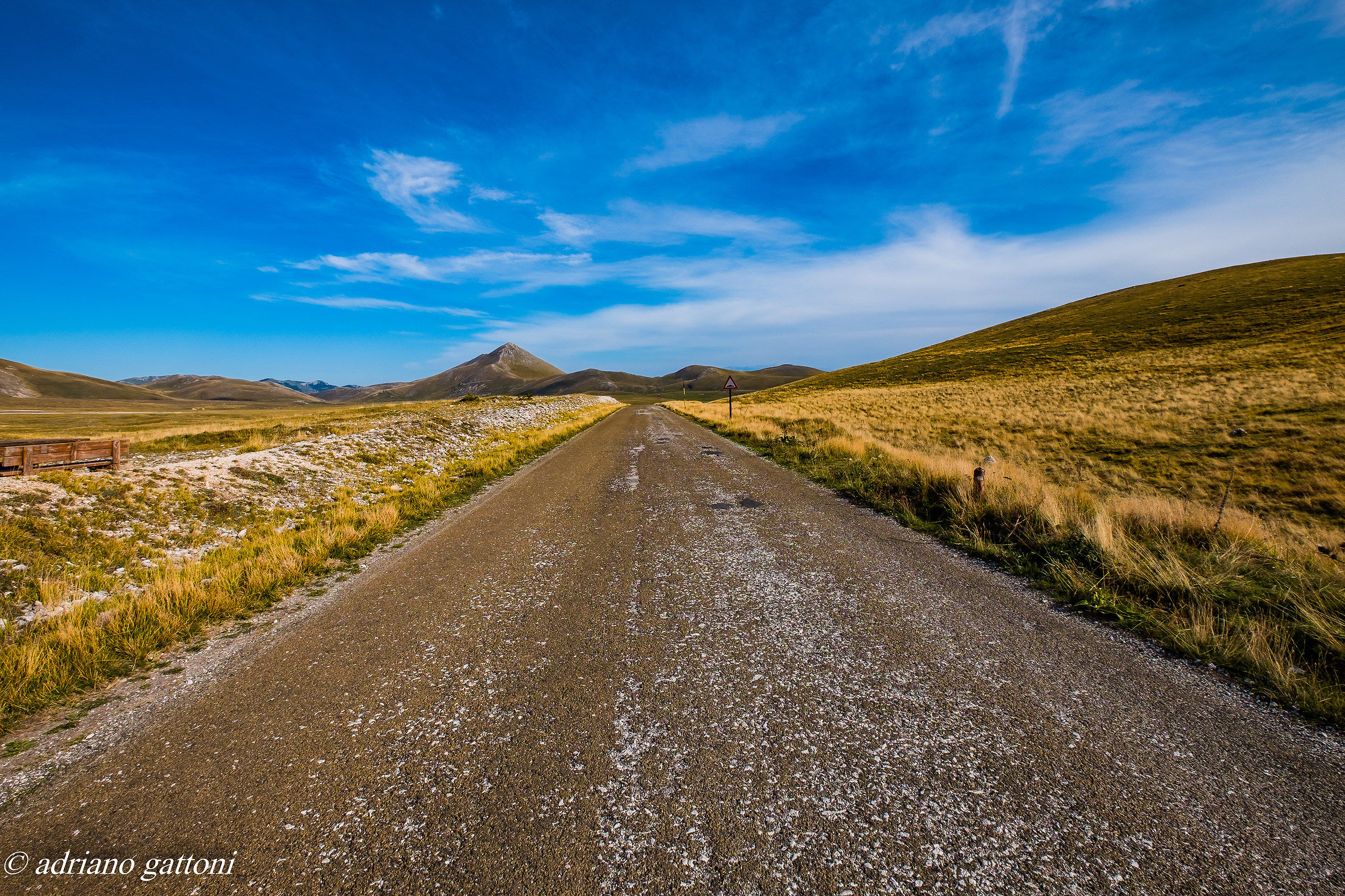 La strada sull'altopiano
