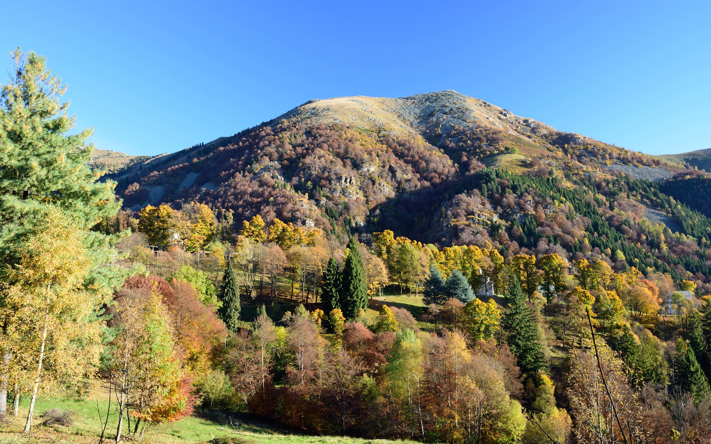 along the path dedicated to Pope John Paul second