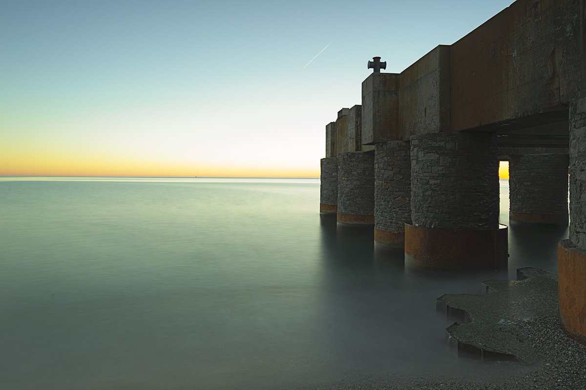 In the shadow of the pier