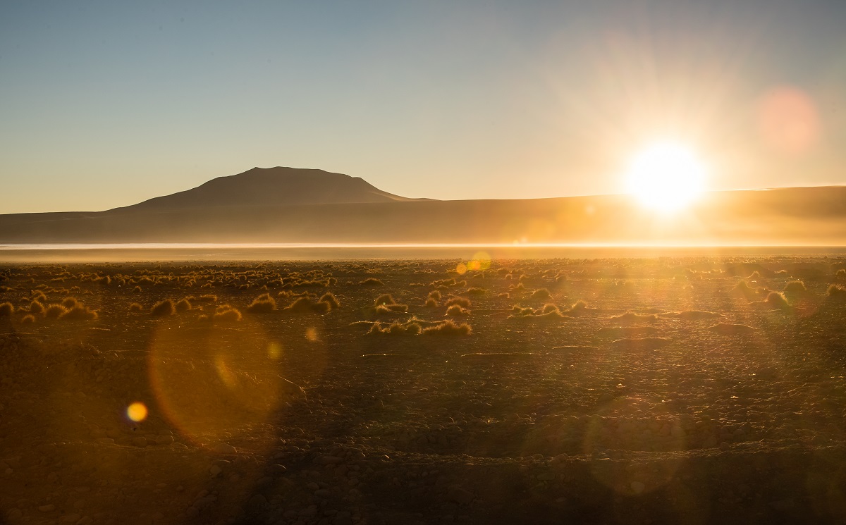 Alba sulla Laguna Colorada